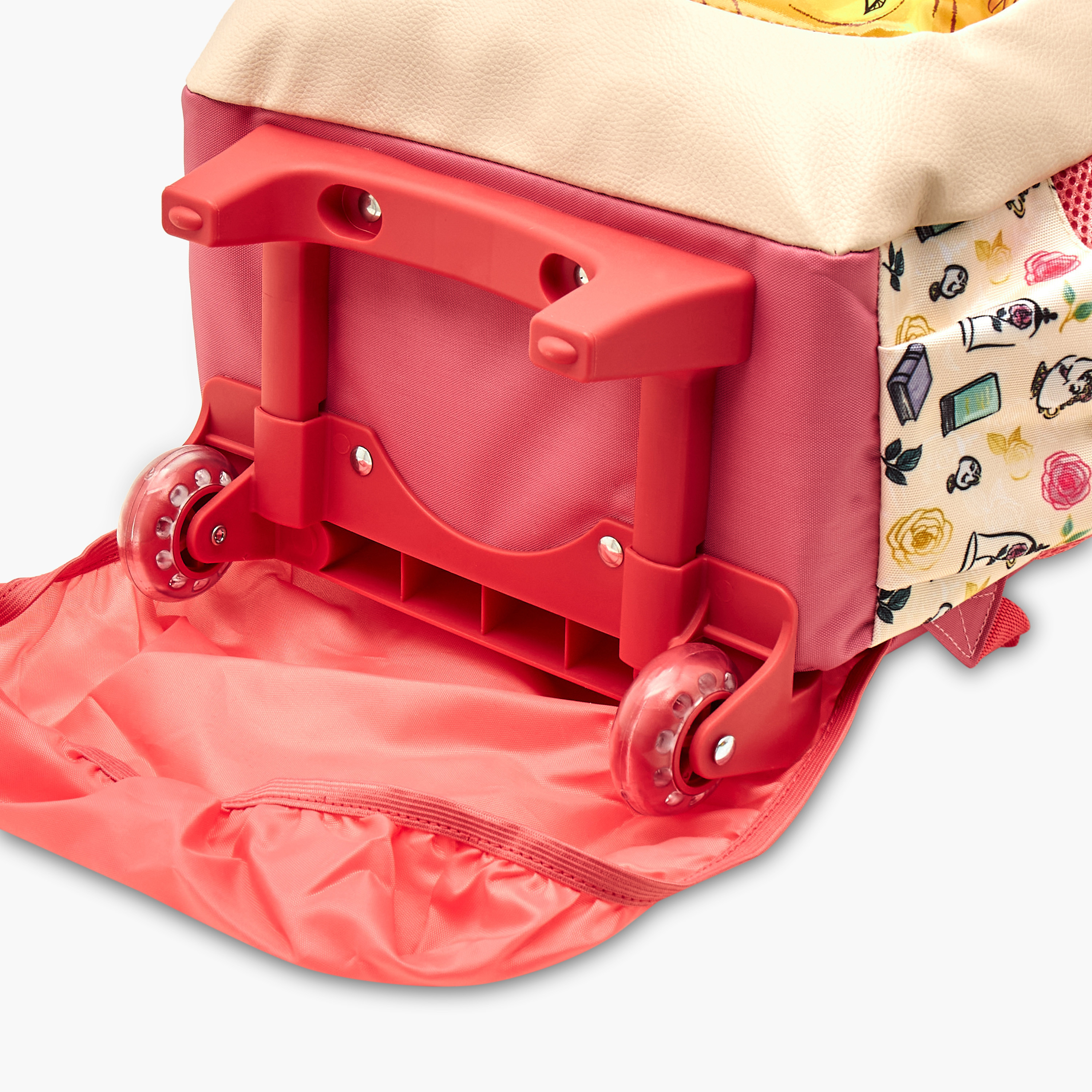 Disney Princess Print Trolley Backpack with Wing Applique and Wheels - 16 inches-school-bagsandbackpacks-trolleybags-image-12