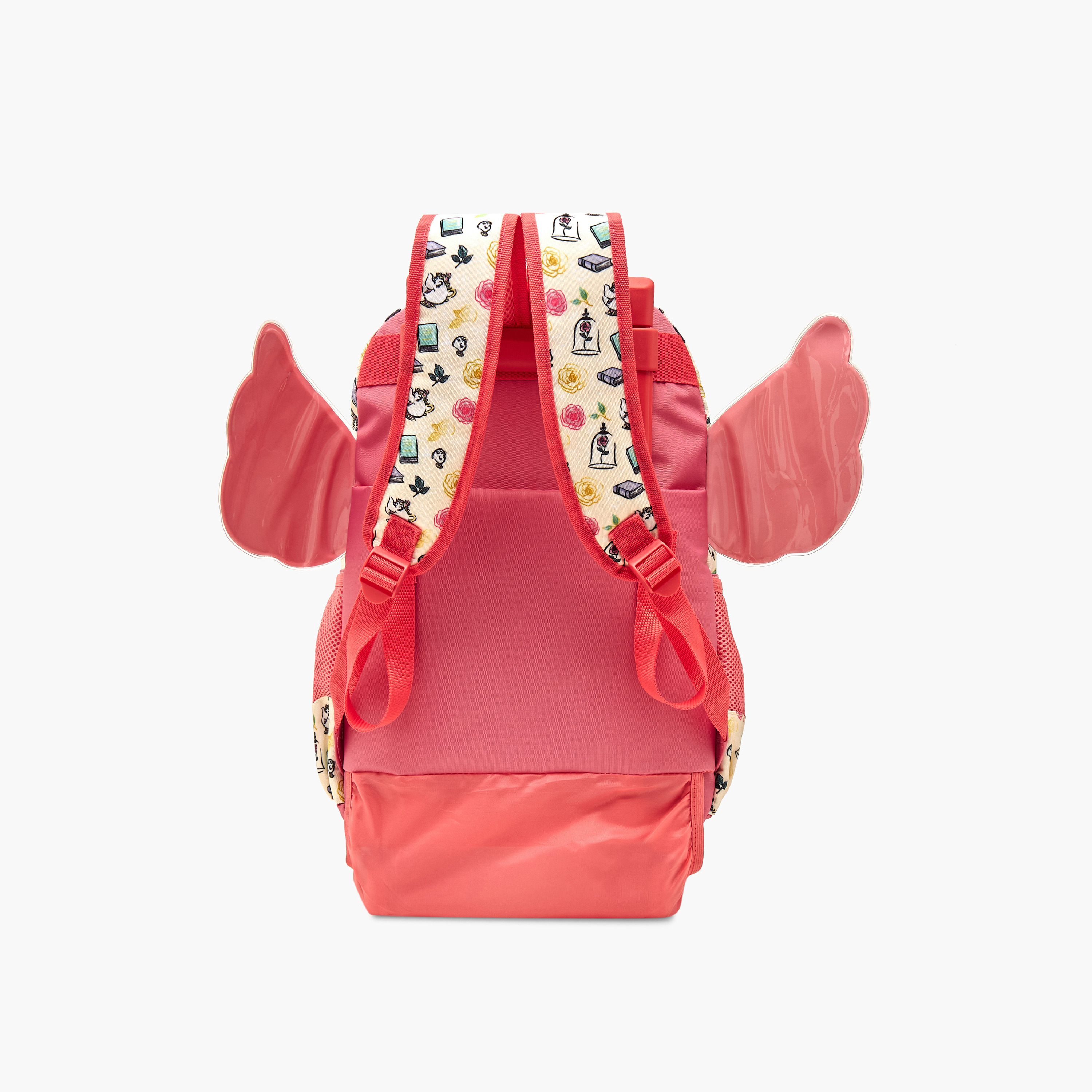Disney Princess Print Trolley Backpack with Wing Applique and Wheels - 16 inches-school-bagsandbackpacks-trolleybags-image-3