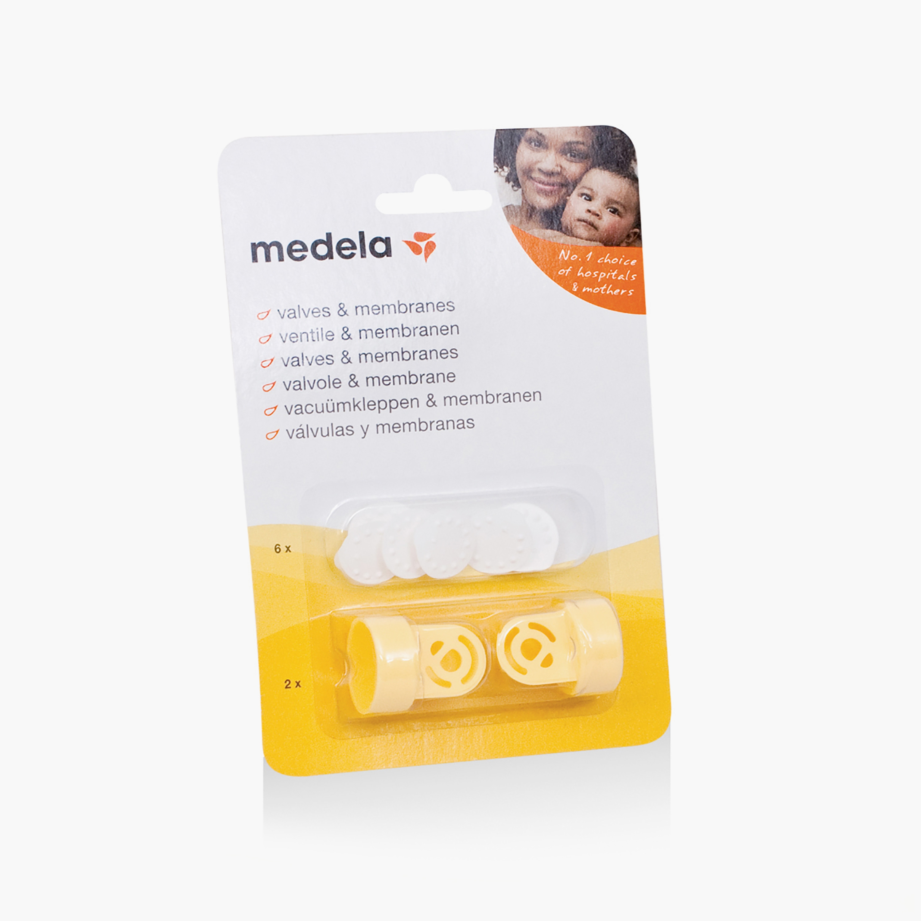 مجموعة مكونة من قطعتين من الصمامات و6 قطع من قطع الغيار للأغشية من ميديلا-baby-feeding-breastfeedingandcare-image-2