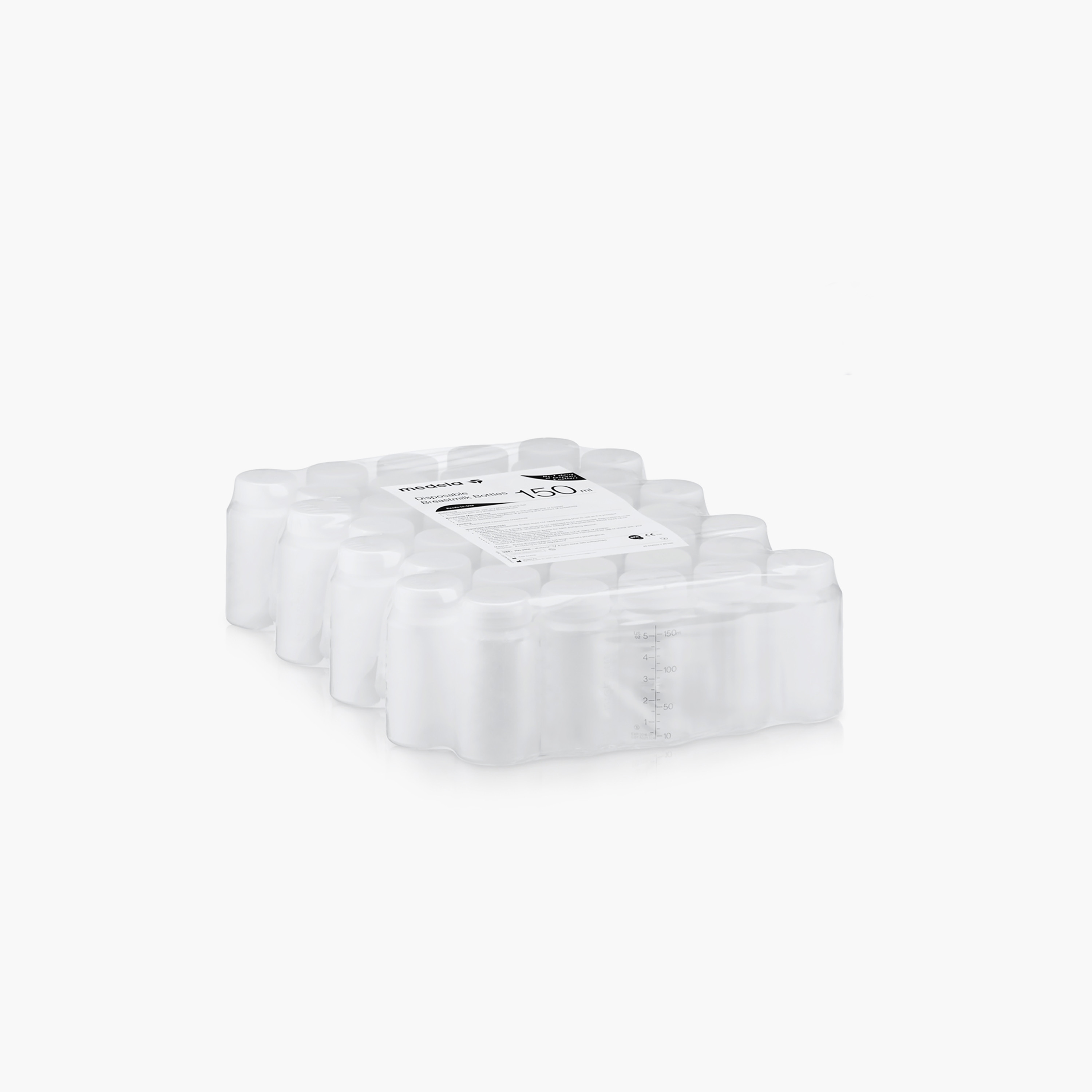 Medela 40-Piece Disposable Breastmilk Bottles with Lid, 150 ml-baby-feeding-breastfeedingandcare-image-1
