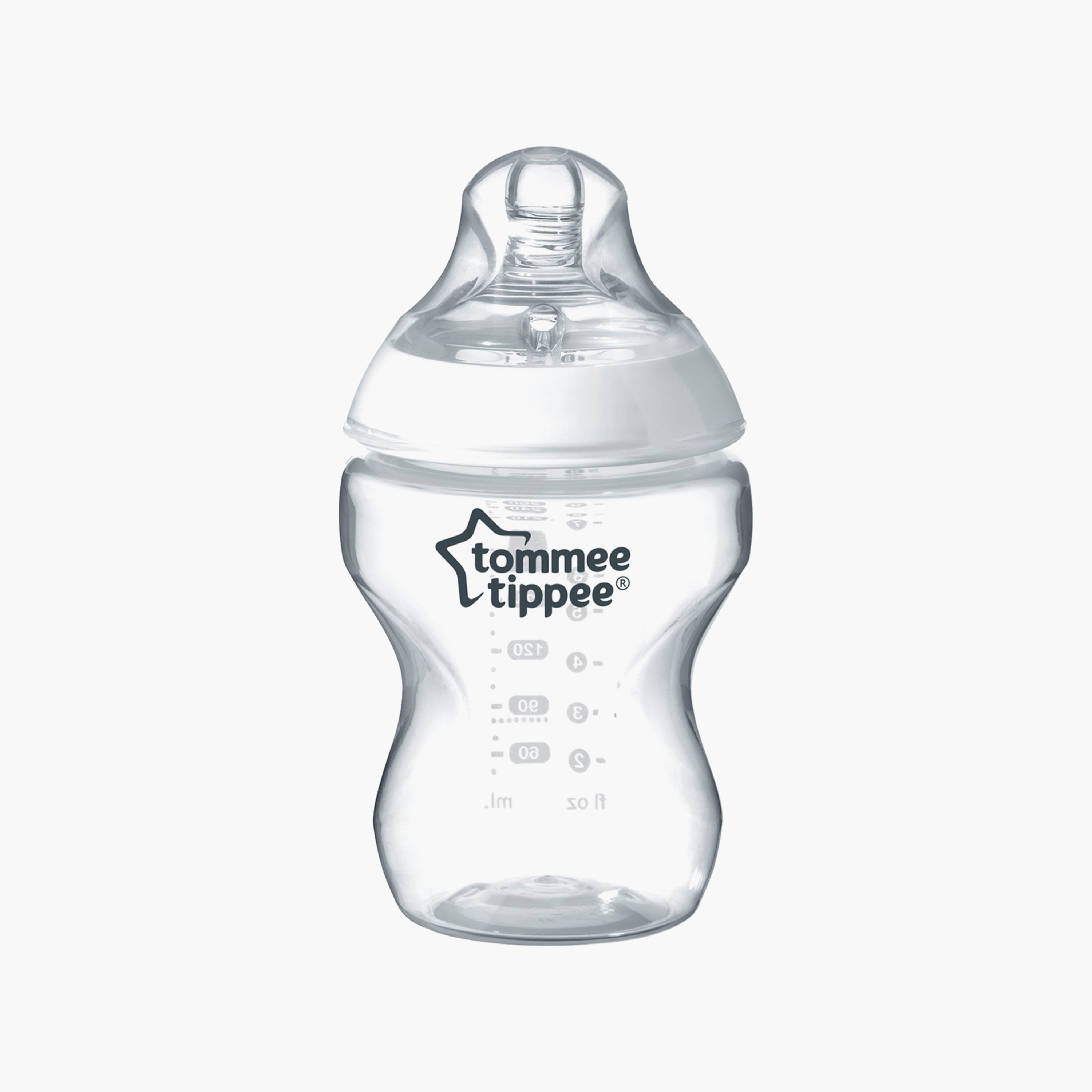 Tommee Tippee Closer To Nature Feeding Bottle - Clear - 260 ml-baby-feeding-feedingbottles-bottlesandteats-image-3