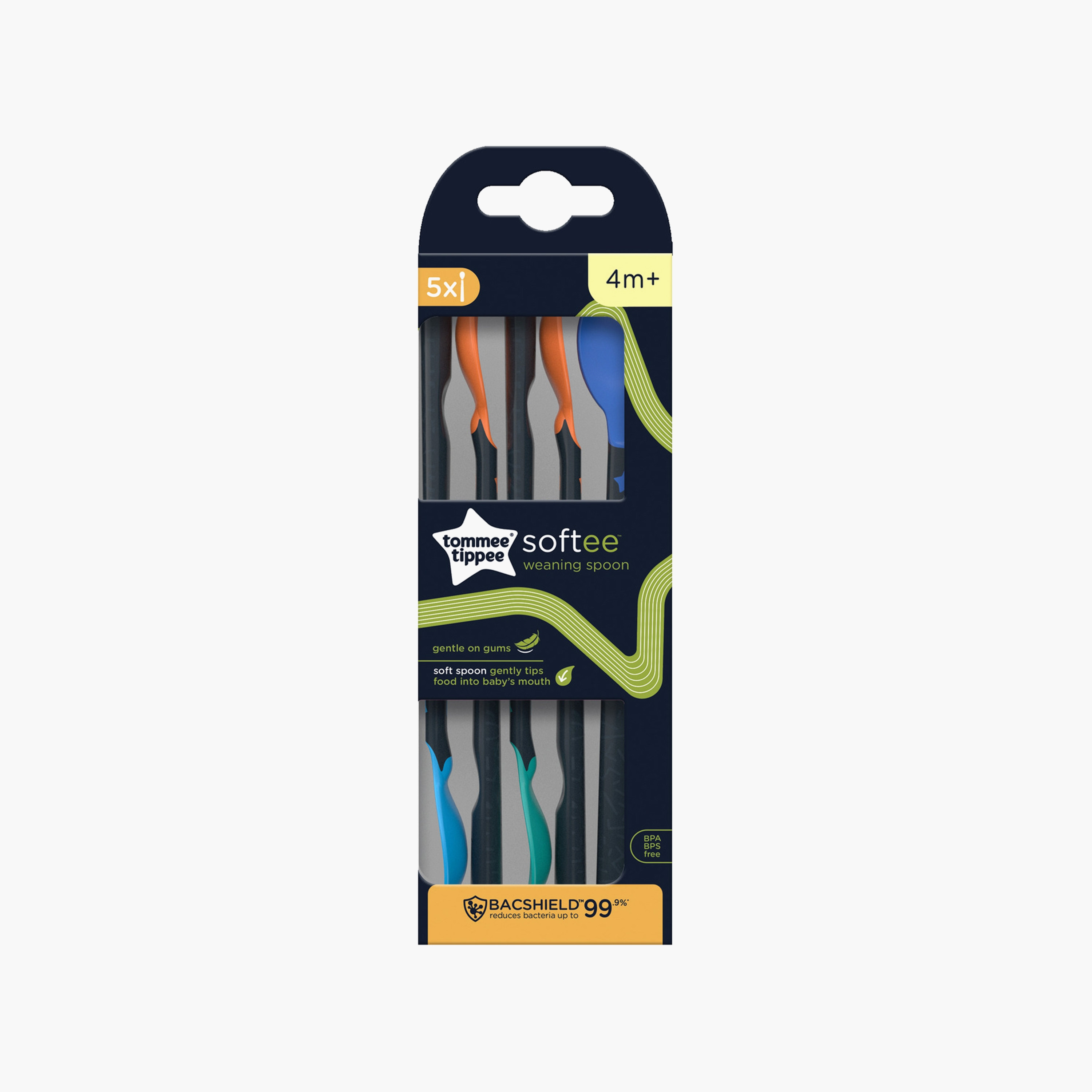 Tommee Tippee 5-Piece Softee Weaning Feeding Spoon - 4 Months+-baby-feeding-mealtimeessentials-image-3
