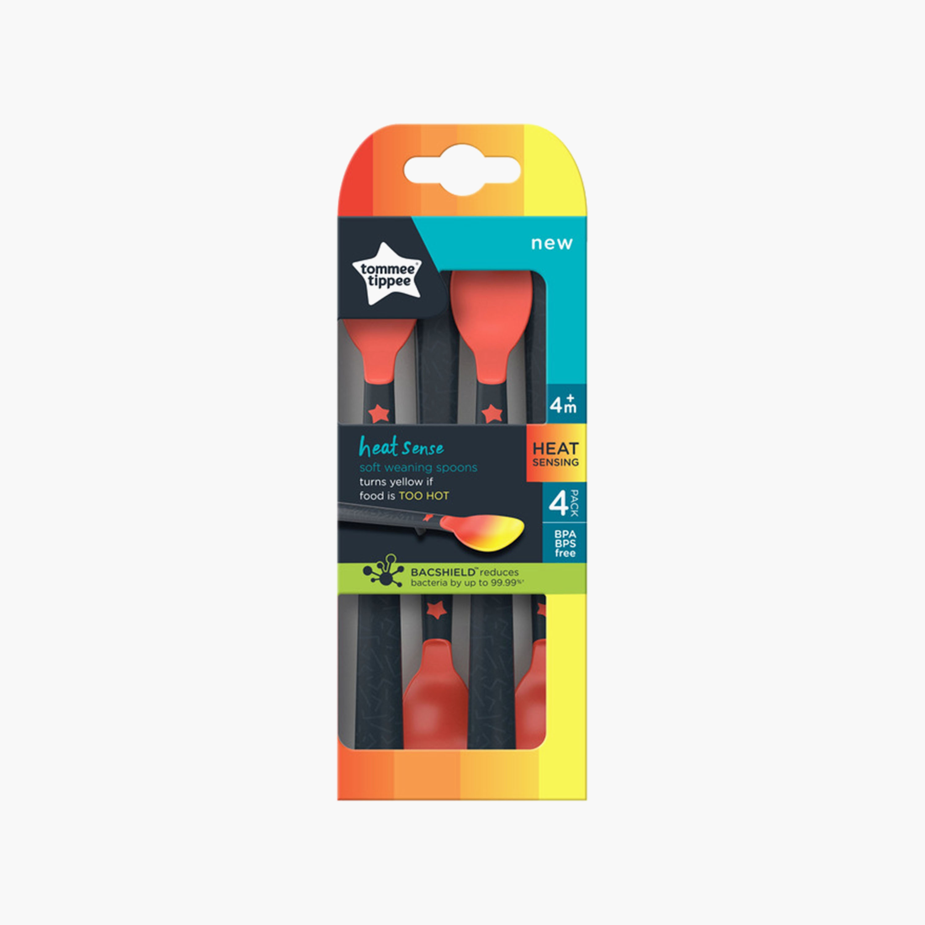Tommee Tippee 4-Piece Heat Sense Soft Weaning Feeding Spoon - 4 Months+-baby-feeding-mealtimeessentials-image-5