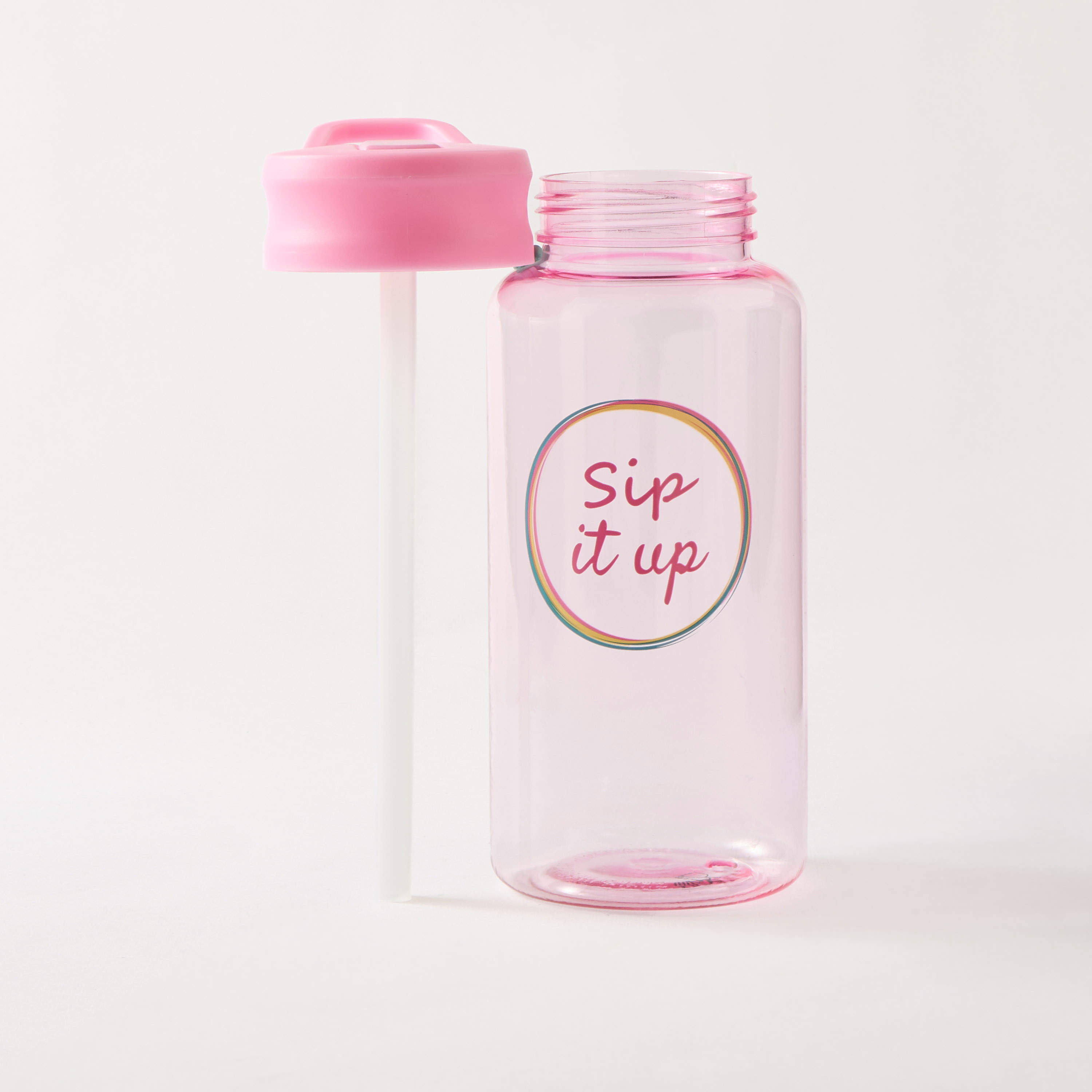 Slogan Print Sipper Water Bottle - 1 L-school-waterbottles-image-2