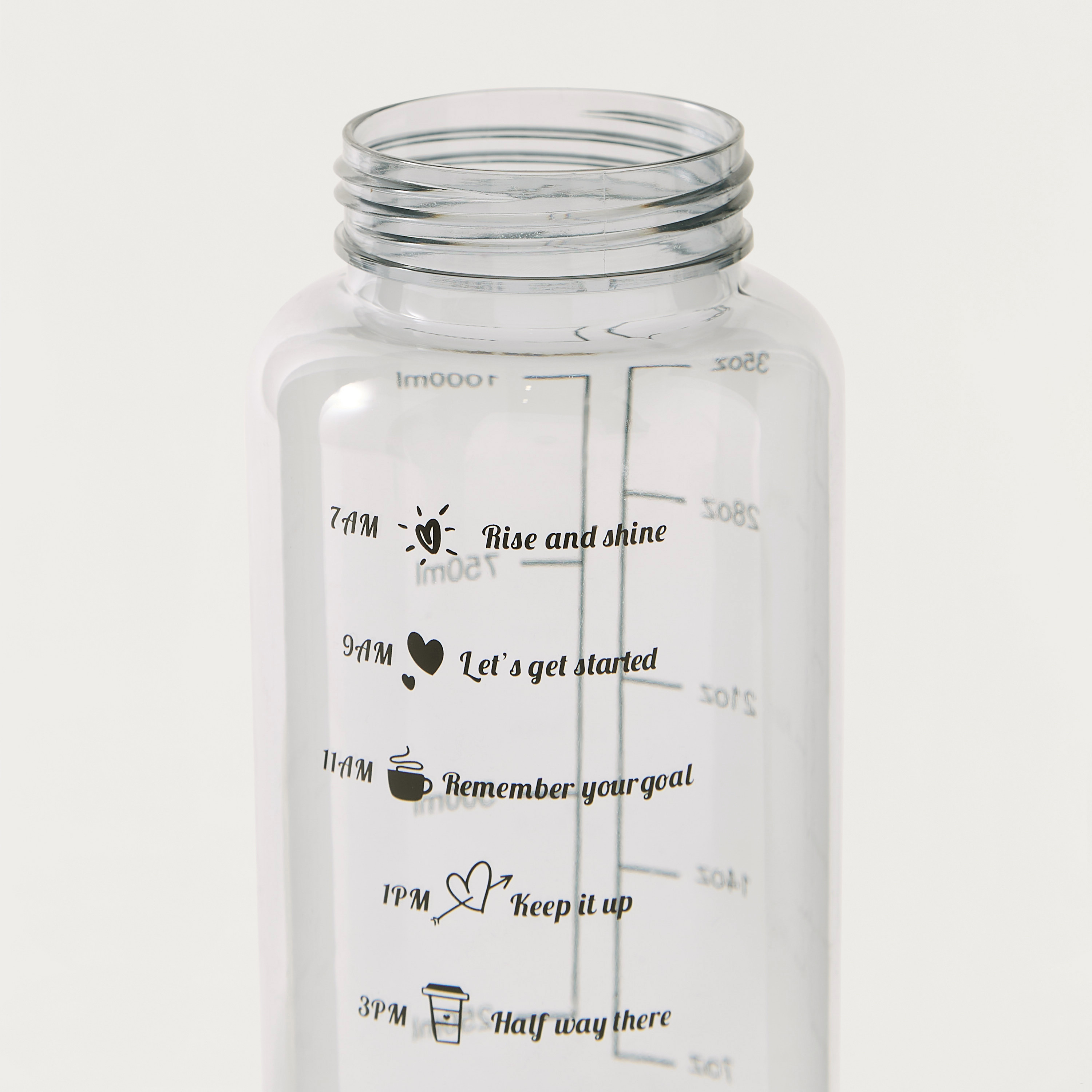 قارورة مياه بجدار فردي وقشة وطبعات وعلامات للوقت - 1 لتر-school-waterbottles-image-5