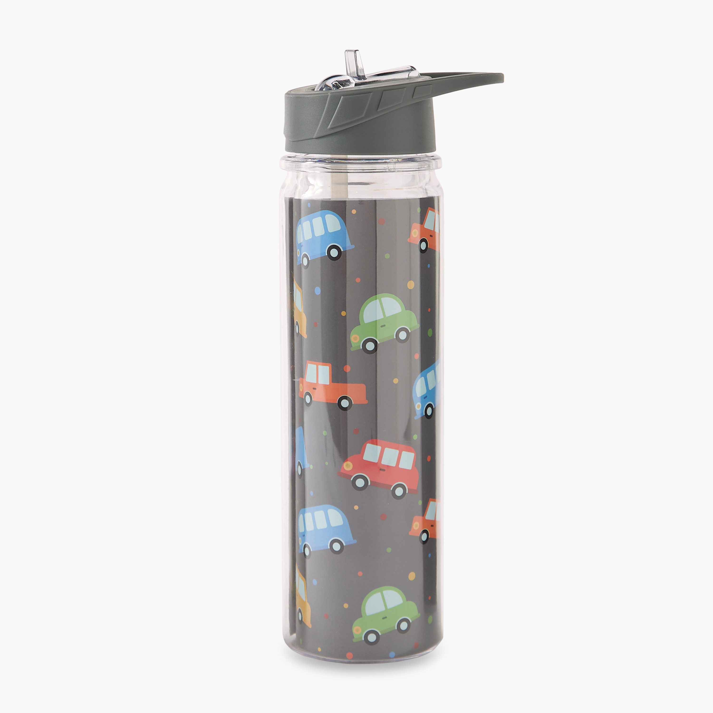 Car Print Sipper Water Bottle - 550 ml-school-waterbottles-image-1