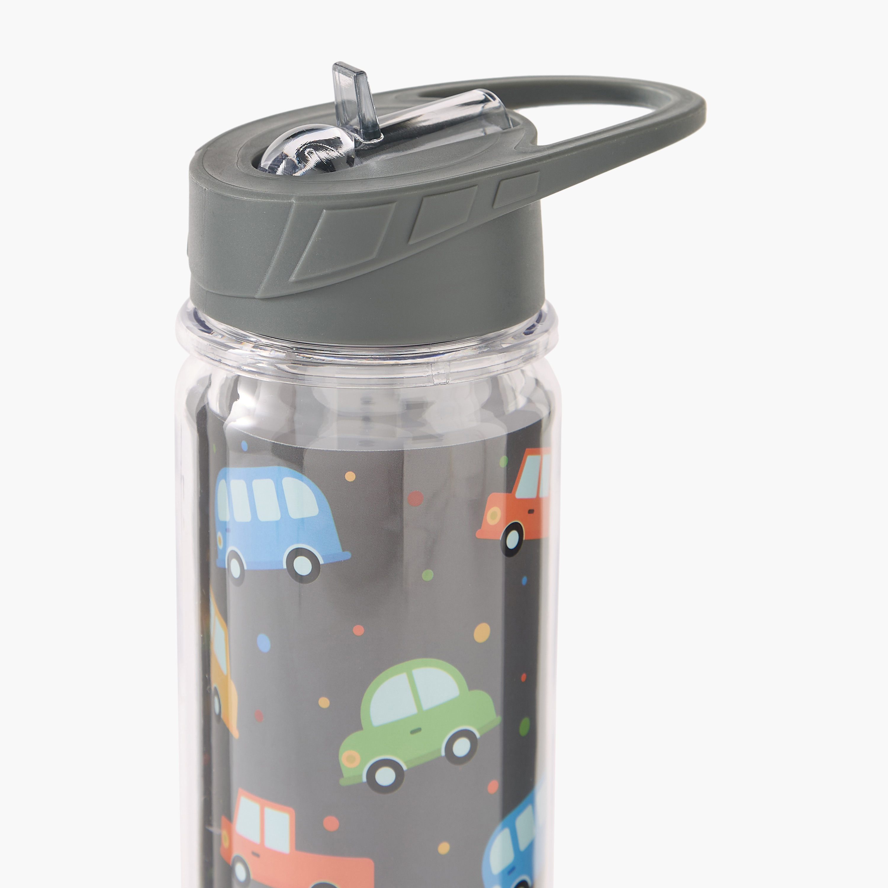 Car Print Sipper Water Bottle - 550 ml-school-waterbottles-image-3