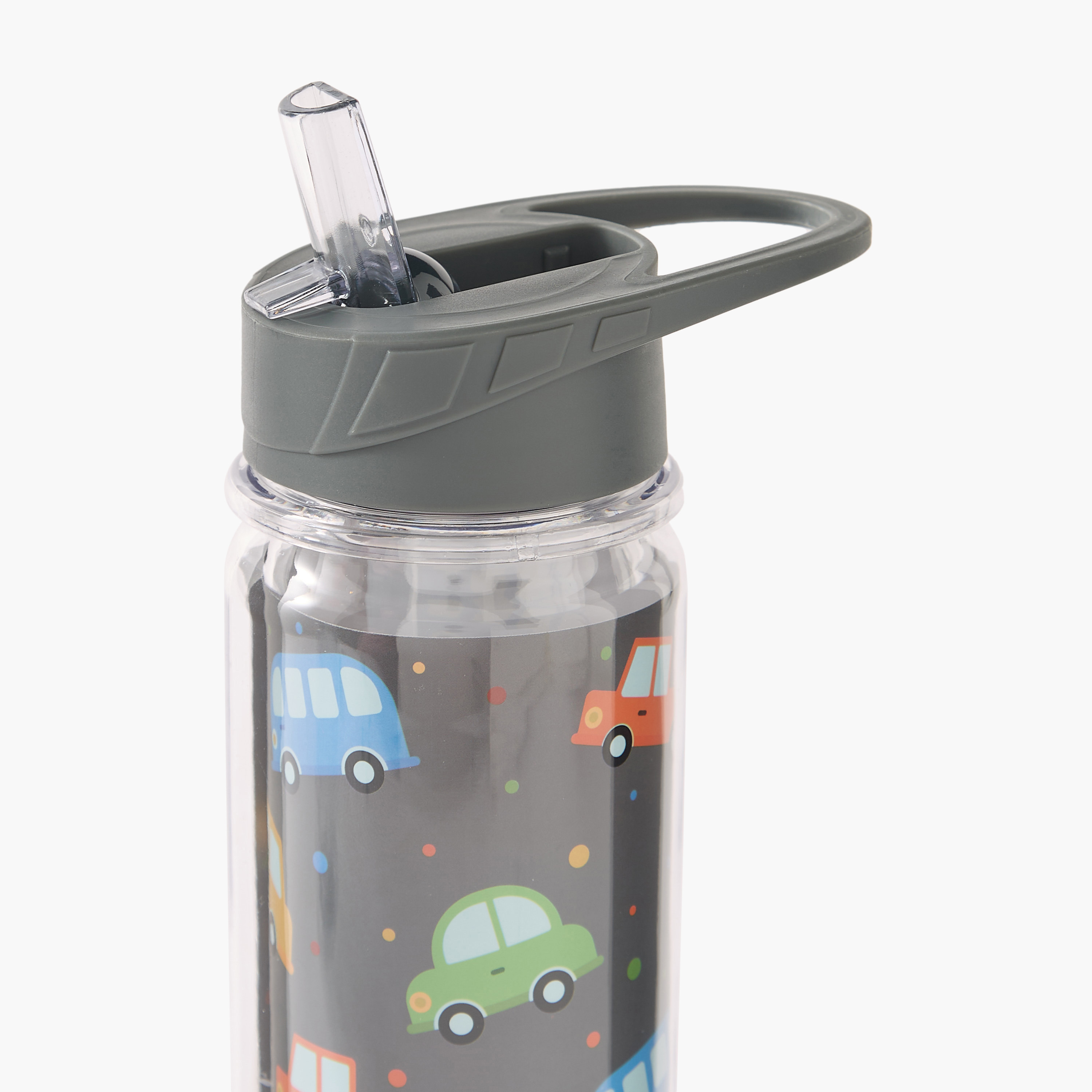 Car Print Sipper Water Bottle - 550 ml-school-waterbottles-image-4