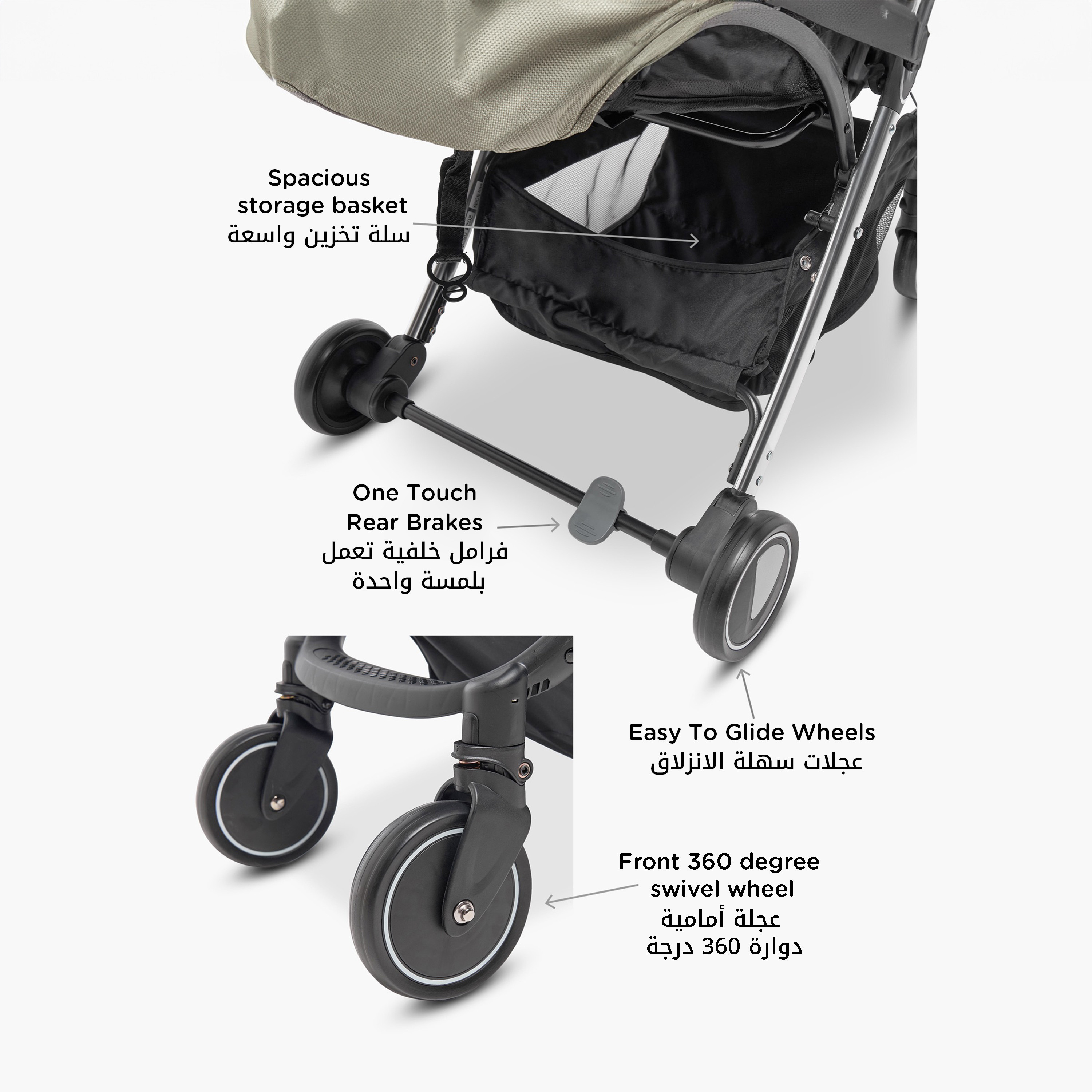 Giggles Pouch Cabin Approved Stroller with 3-Fold System, Aluminium Frame and Wheel Lock-baby-gear-strollersandprams-strollers-image-9