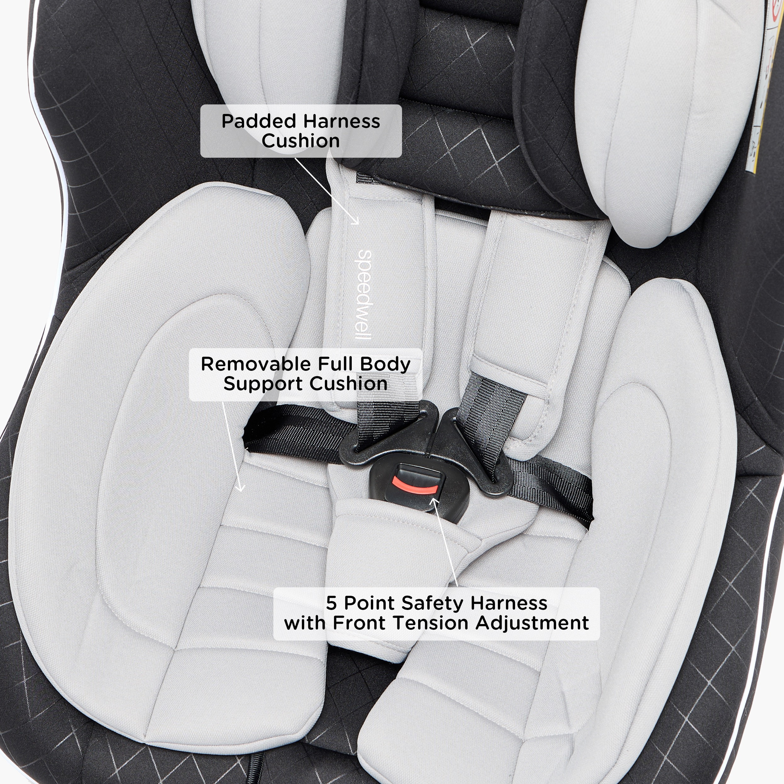 Juniors Speedwell Convertible Car Seat with 5-Point Safety Harness, Rear Facing and Seat Belt System-baby-gear-carseats-image-6