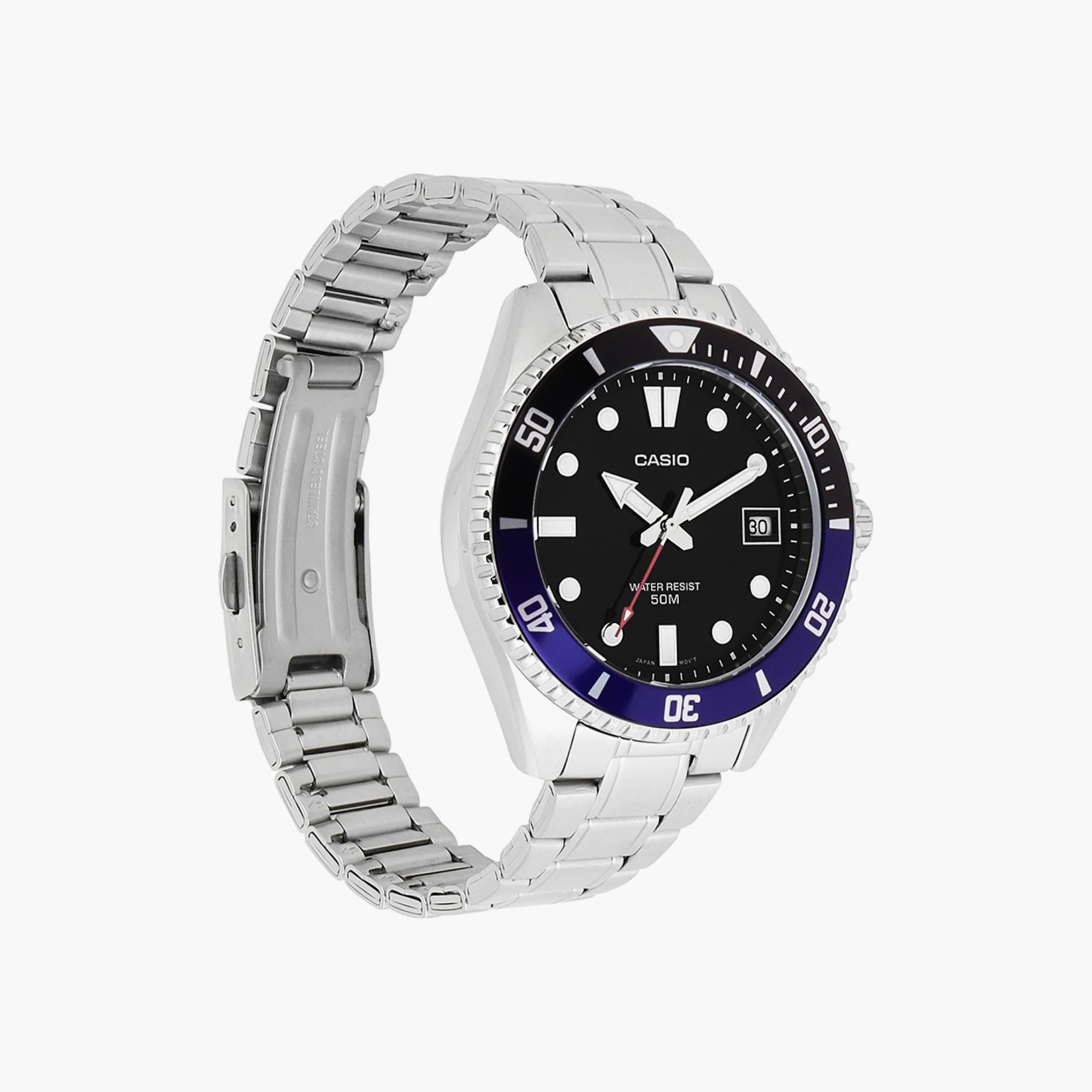 ساعة ذات انالوج من جيس بسوار جلدي باللون الأسود للرجال | GW0628G1-men-watchesandjewellery-watches-image-2