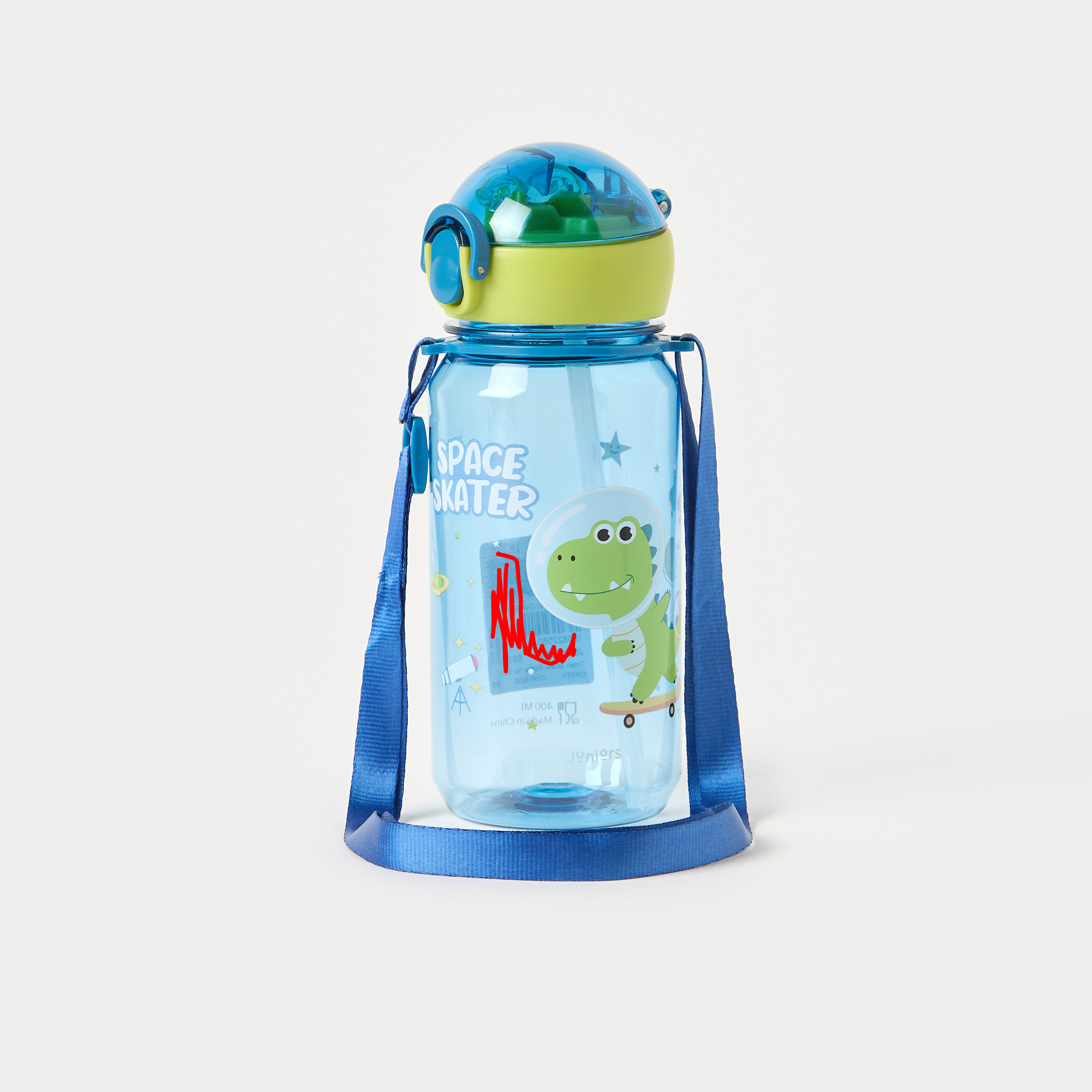 Juniors Tritan Dinosaur Print No Spill Straw Water Bottle - 400 ml-baby-feeding-mealtimeessentials-image-6