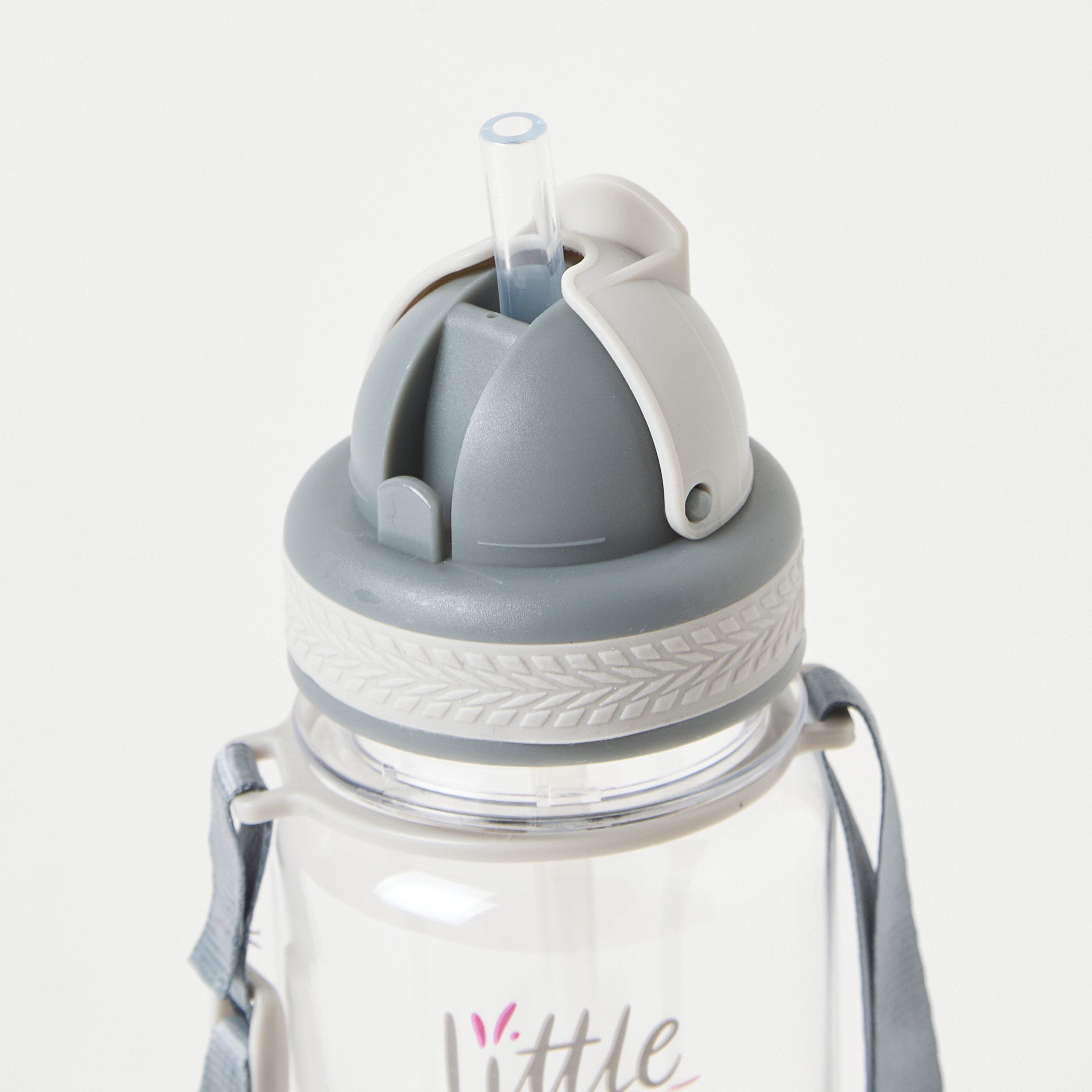 Juniors Elephant Print Sipper Water Bottle with Adjustable Strap - 350 ml-baby-feeding-mealtimeessentials-image-4