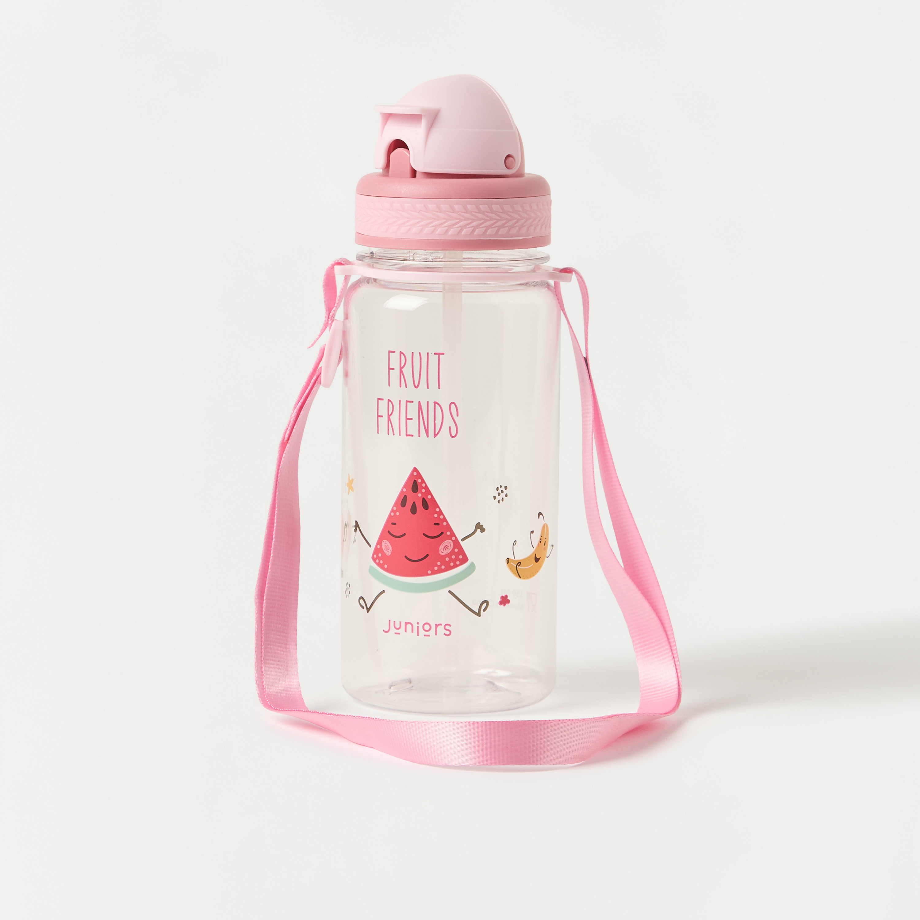Juniors Fruit Print Flip Straw Bottle - 350 ml-baby-feeding-mealtimeessentials-image-1