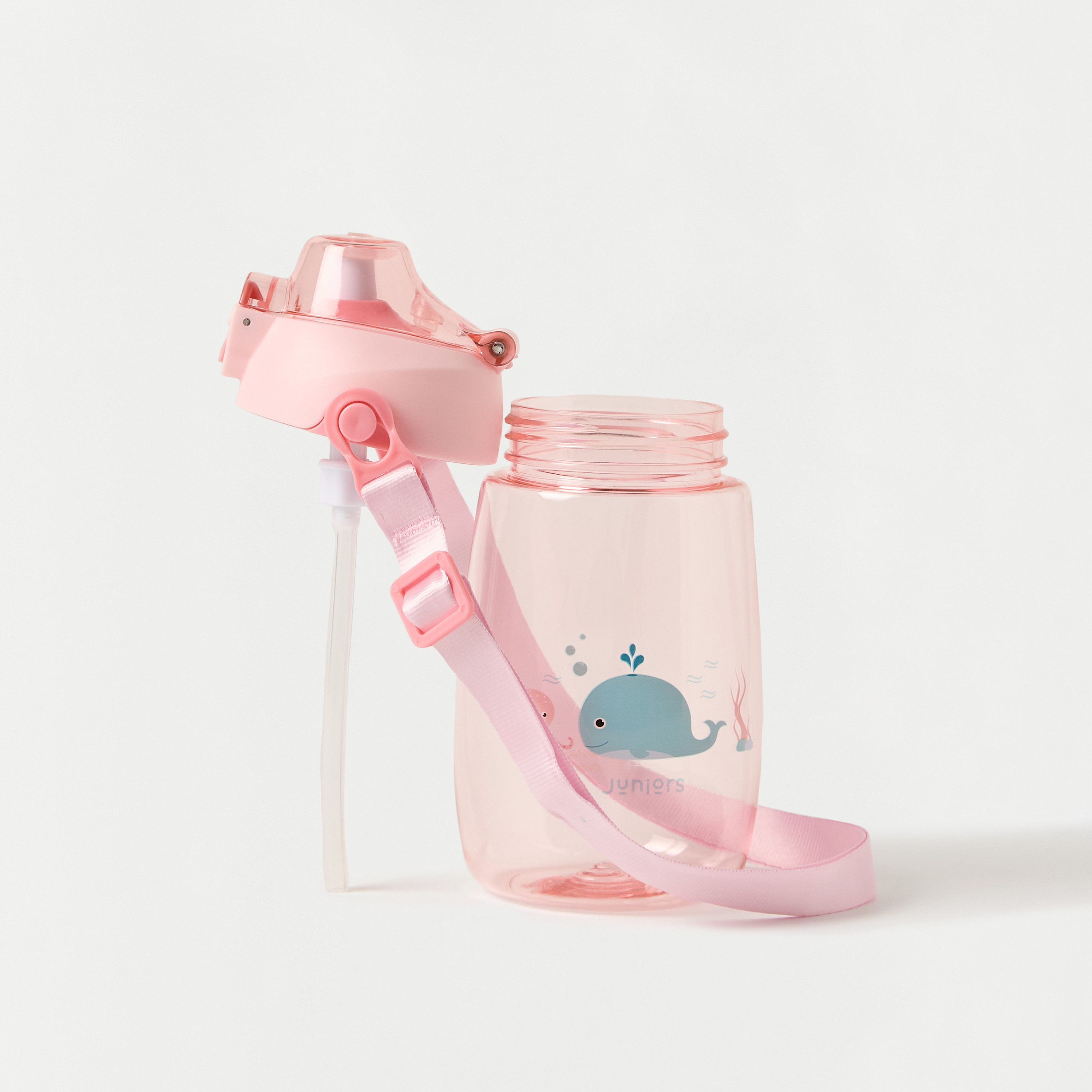 Juniors Tritan Whale Print No Spill Straw Water Bottle - 400 ml-baby-feeding-mealtimeessentials-image-2