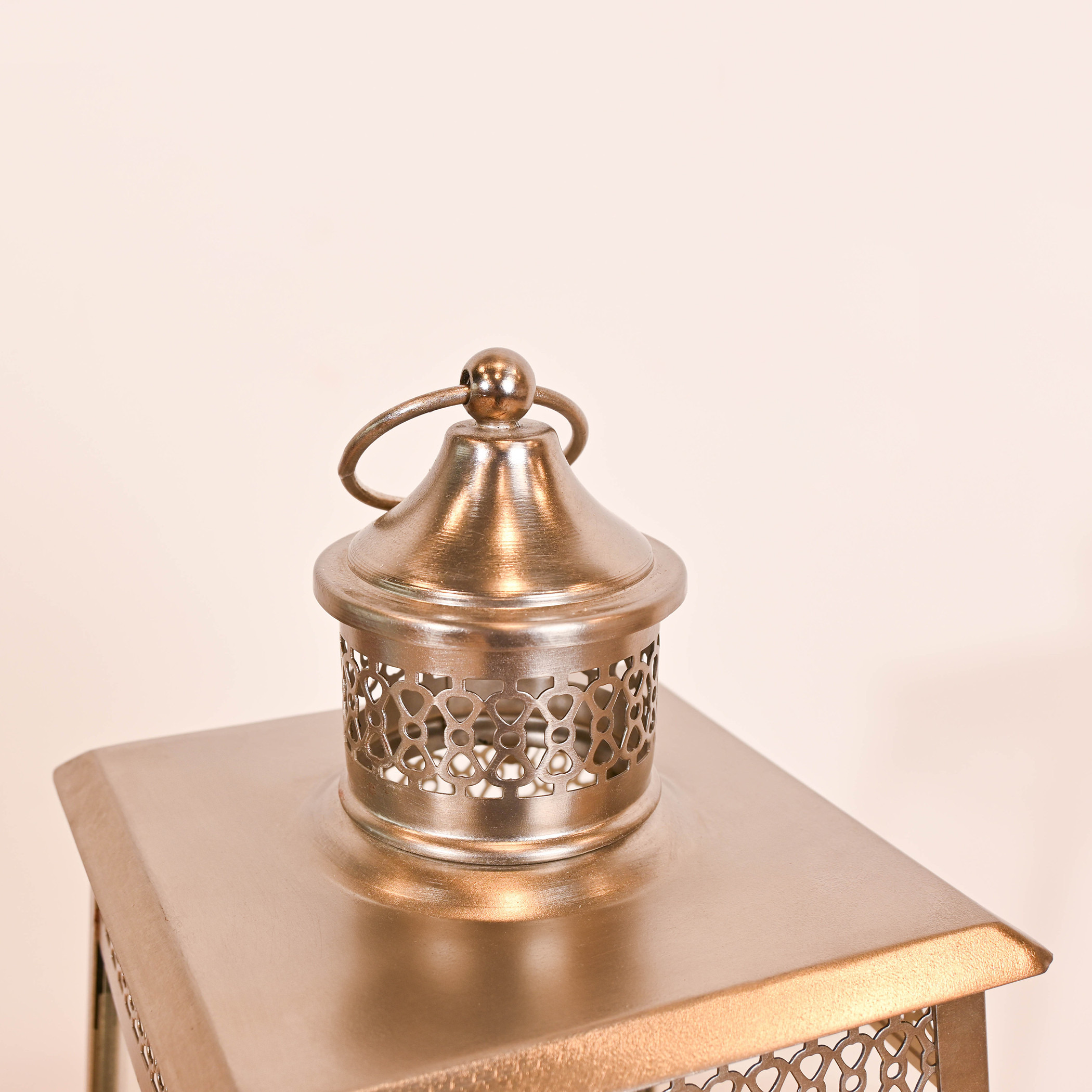 Home Carving Decorative Glass Lantern - 25x20 cms-household-decor-candleholdersandlanterns-image-4