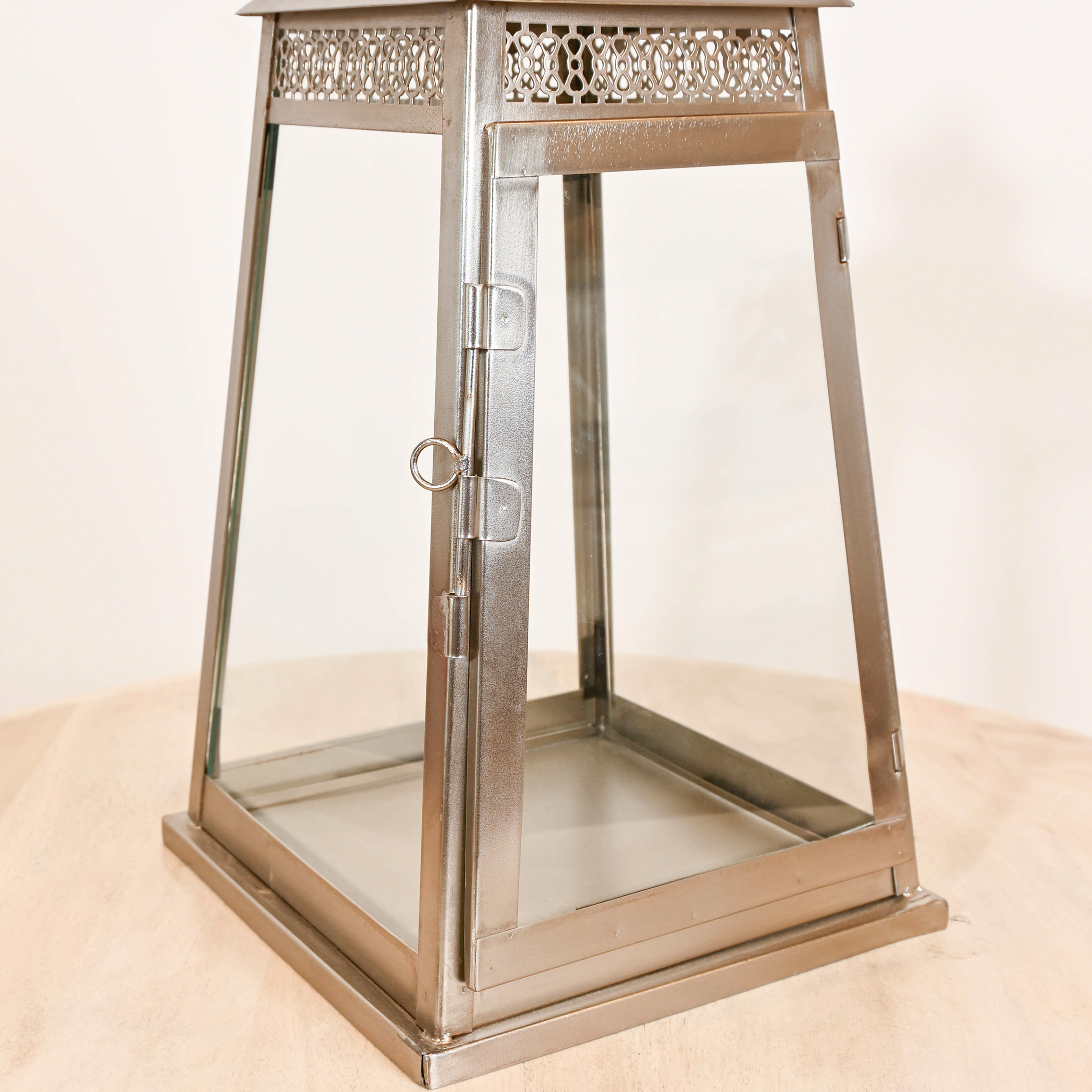 Home Carving Decorative Glass Lantern - 25x20 cms-household-decor-candleholdersandlanterns-image-5