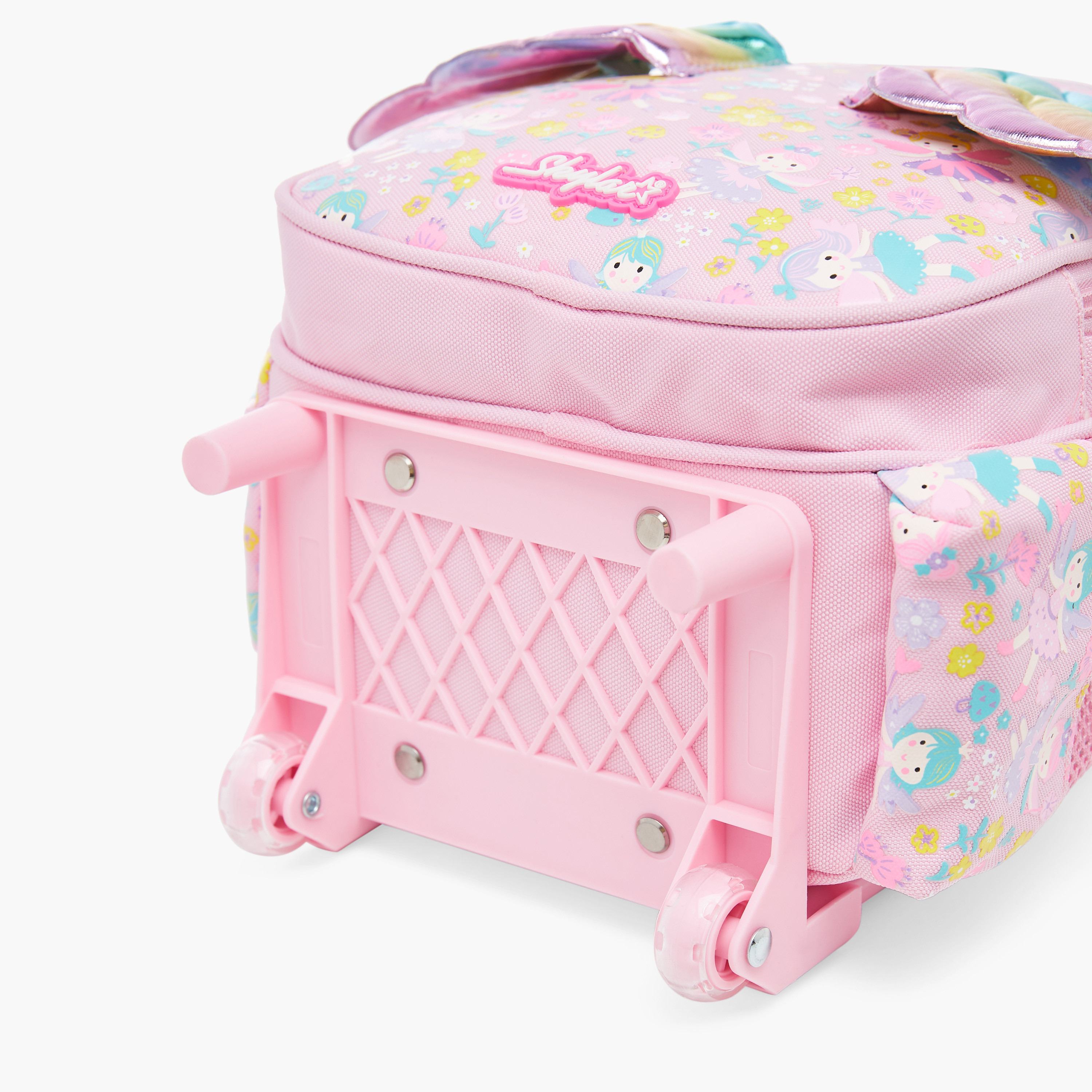 Skylar Wing Applique 10-Inch Trolley Backpack with Retractable Handle - 24x13x27 cms-school-bagsandbackpacks-trolleybags-image-10