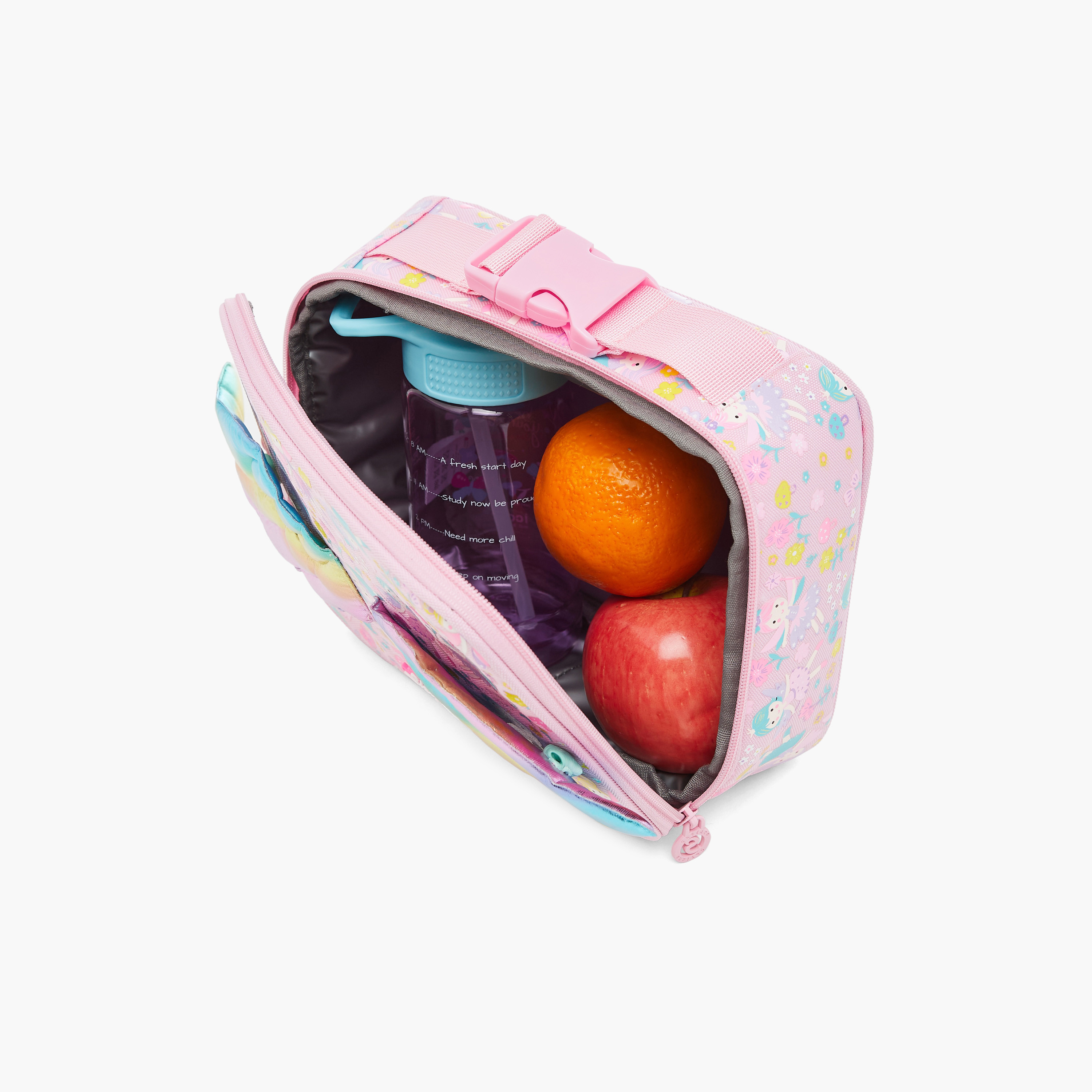 Skylar Fairy Print Lunch Bag with Wing Applique and Zip Closure-school-lunchessentials-lunchbags-image-7