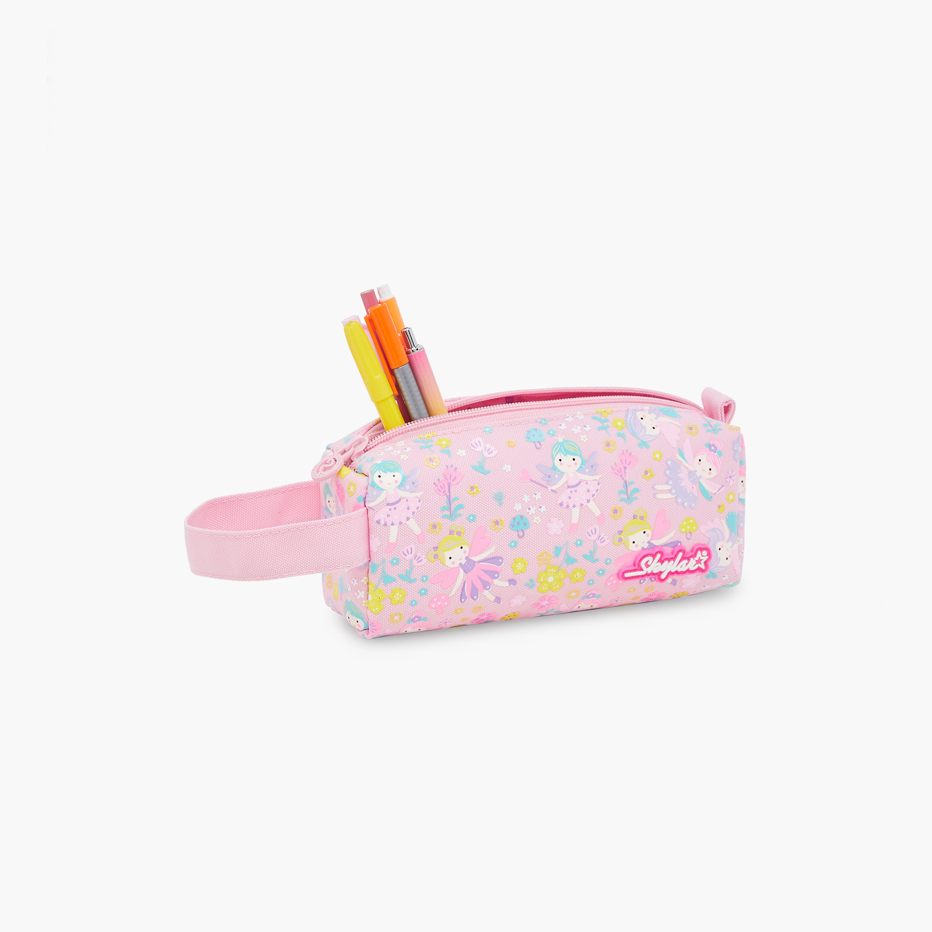 Skylar All-Over Fairy Print Pencil Pouch with Zip Closure-school-stationery-pencilcases-image-7