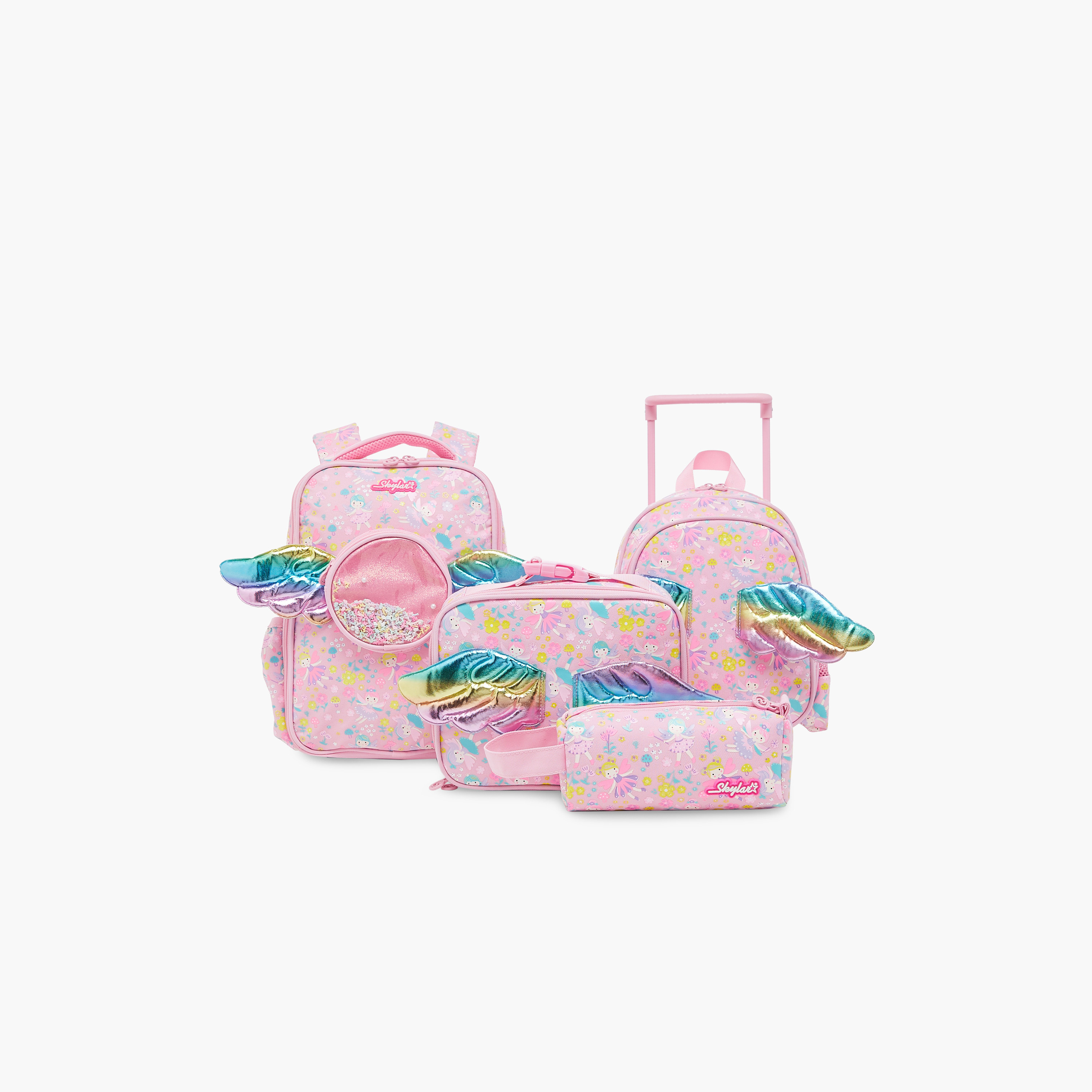 Skylar All-Over Fairy Print Pencil Pouch with Zip Closure-school-stationery-pencilcases-image-8
