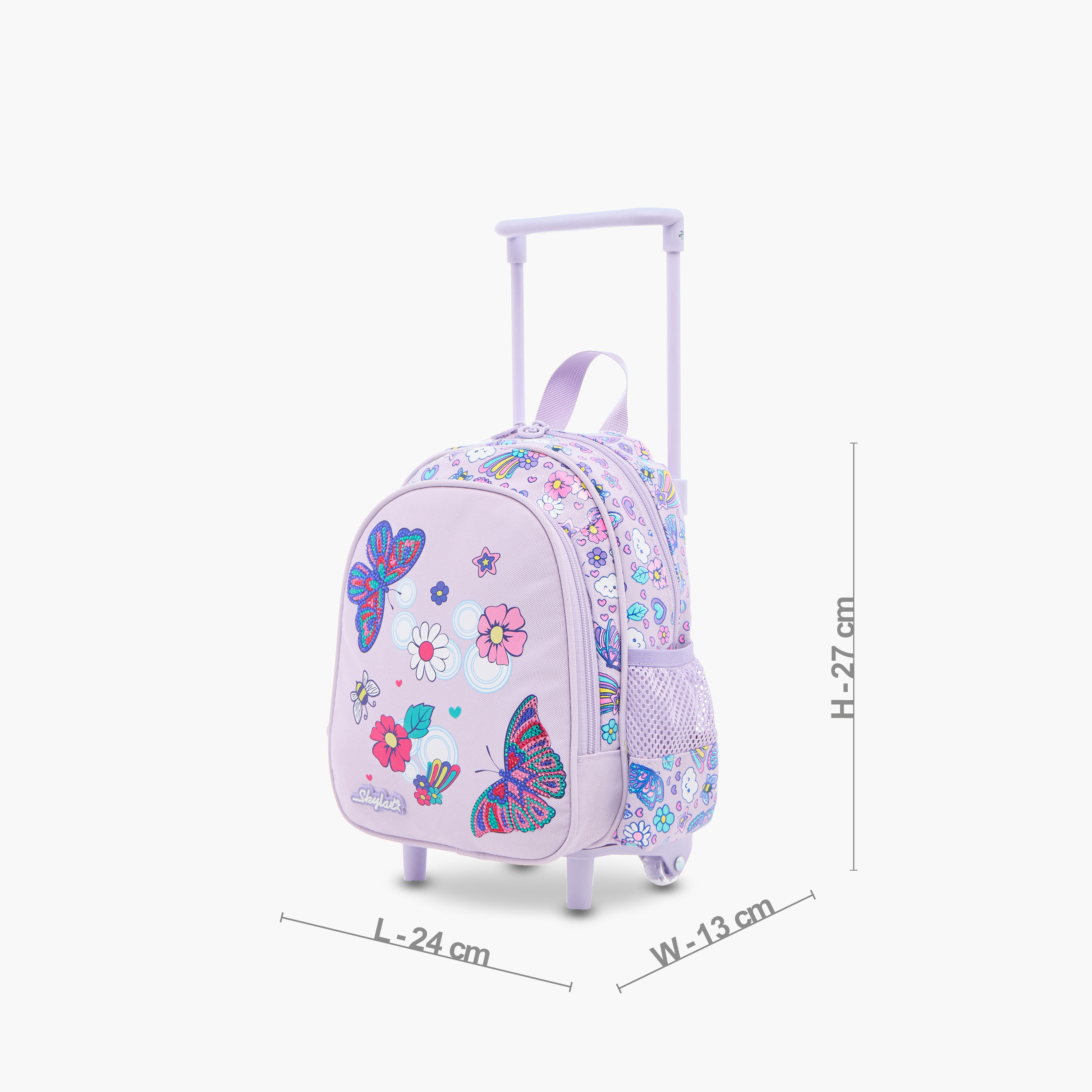 Skylar 10-inch All-Over Print Trolley Backpack with Retractable Handle - 24x13x27 cms-school-bagsandbackpacks-trolleybags-image-2
