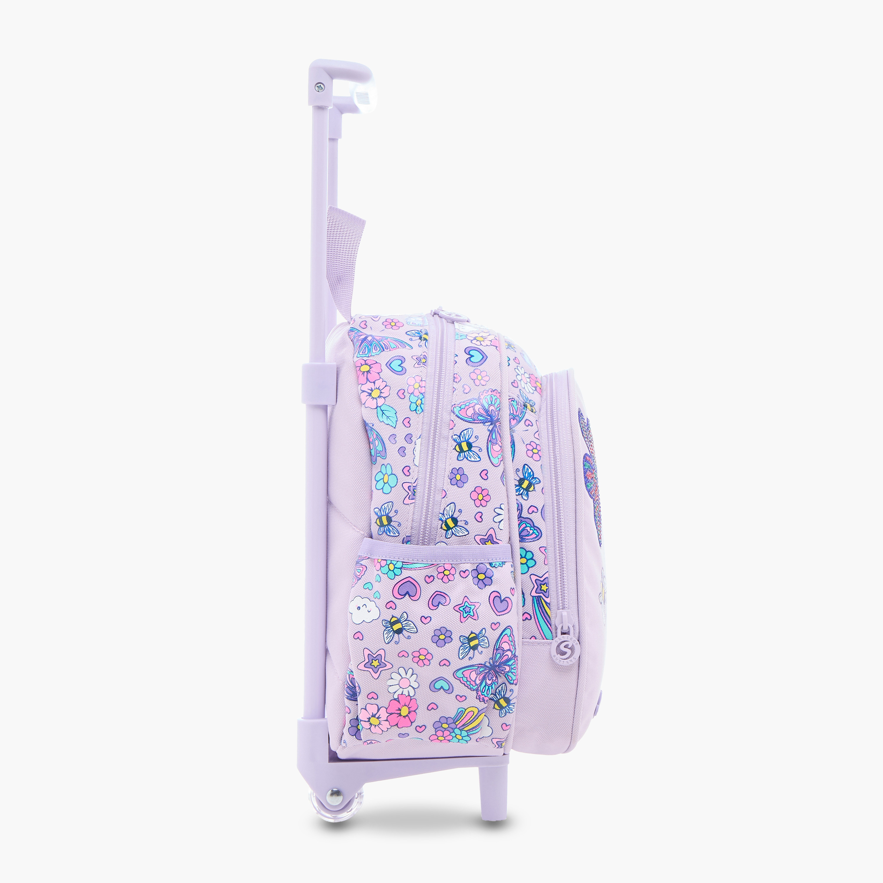 Skylar 10-inch All-Over Print Trolley Backpack with Retractable Handle - 24x13x27 cms-school-bagsandbackpacks-trolleybags-image-3