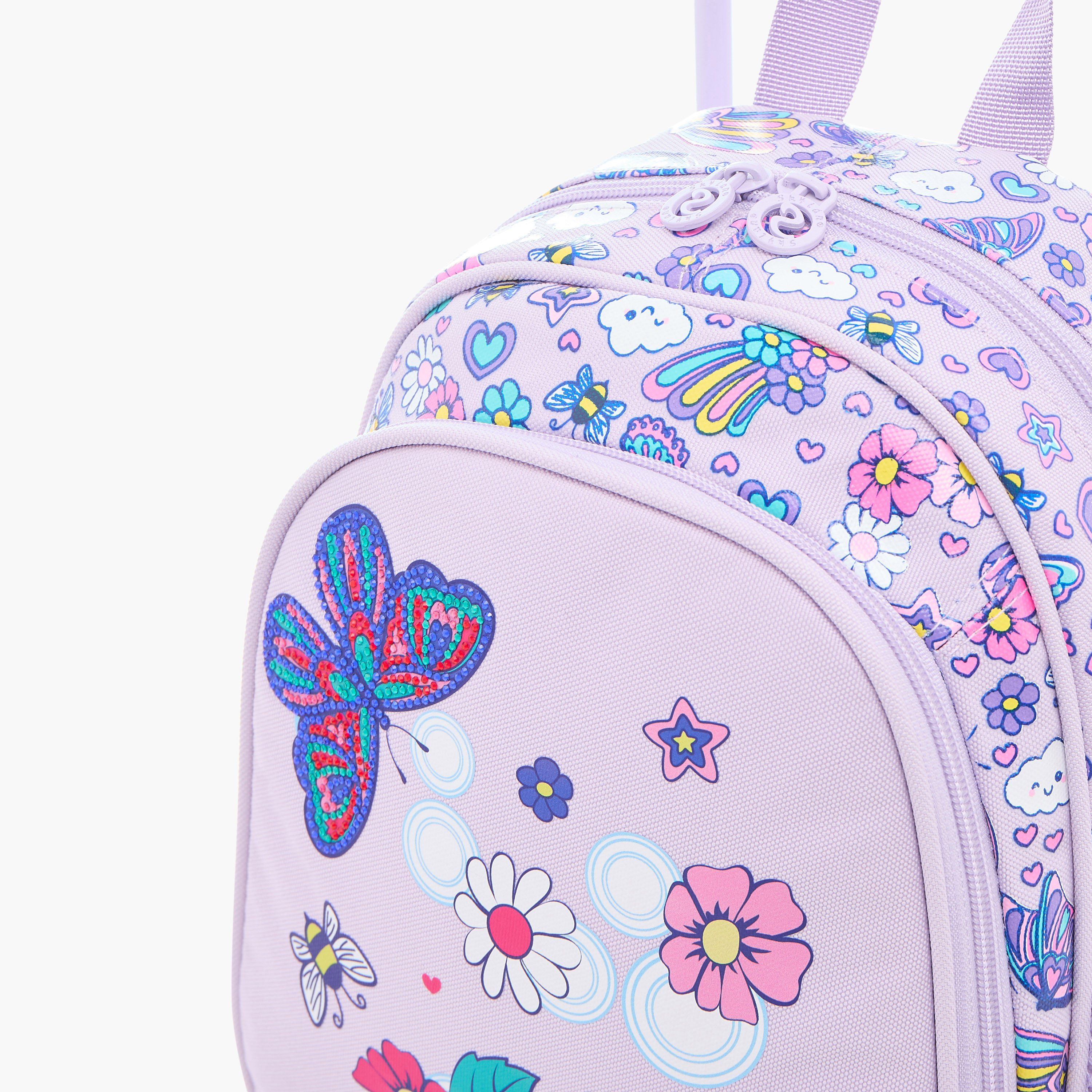 Skylar 10-inch All-Over Print Trolley Backpack with Retractable Handle - 24x13x27 cms-school-bagsandbackpacks-trolleybags-image-7