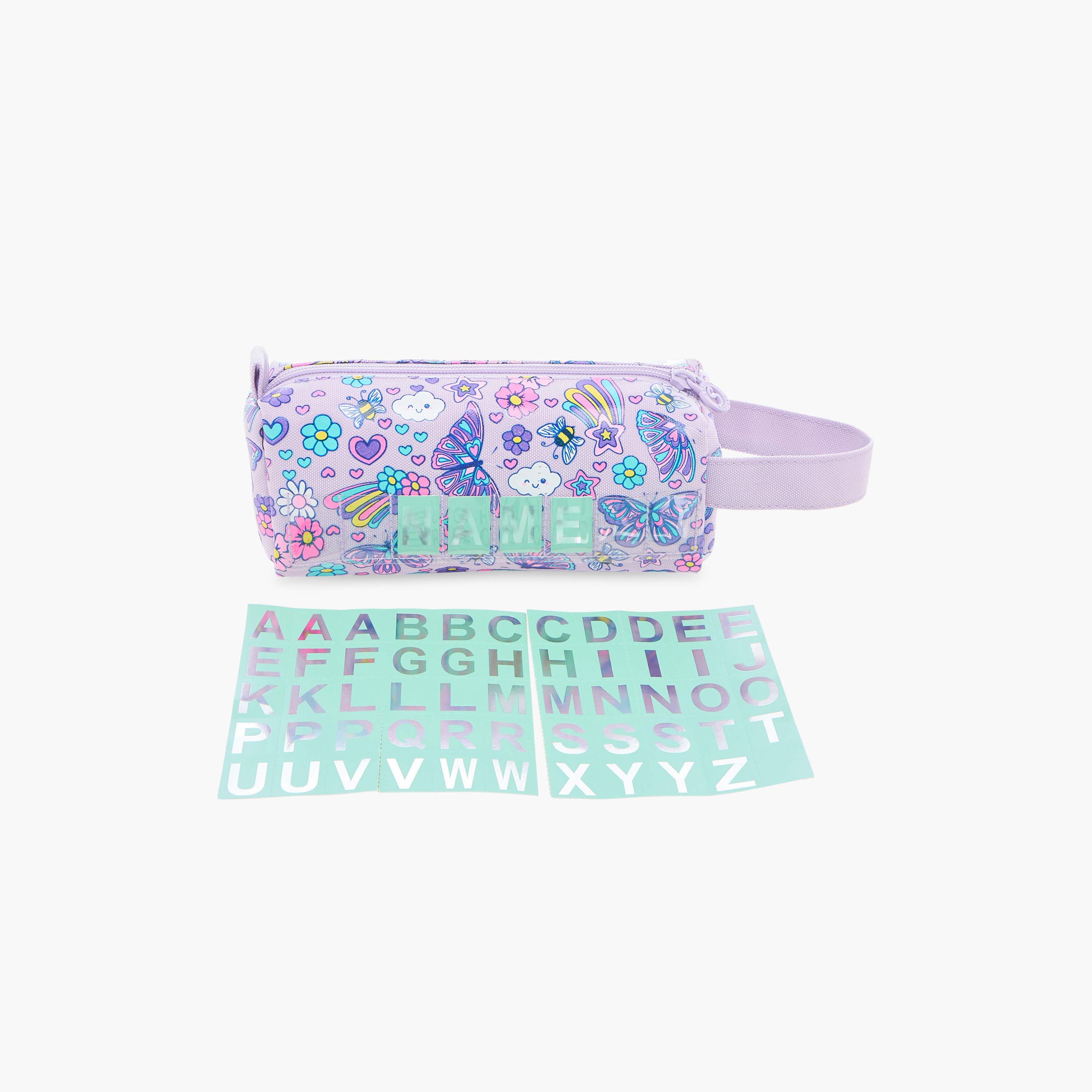 Skylar All-Over Print Pencil Pouch with Zip Closure-school-stationery-pencilcases-image-3
