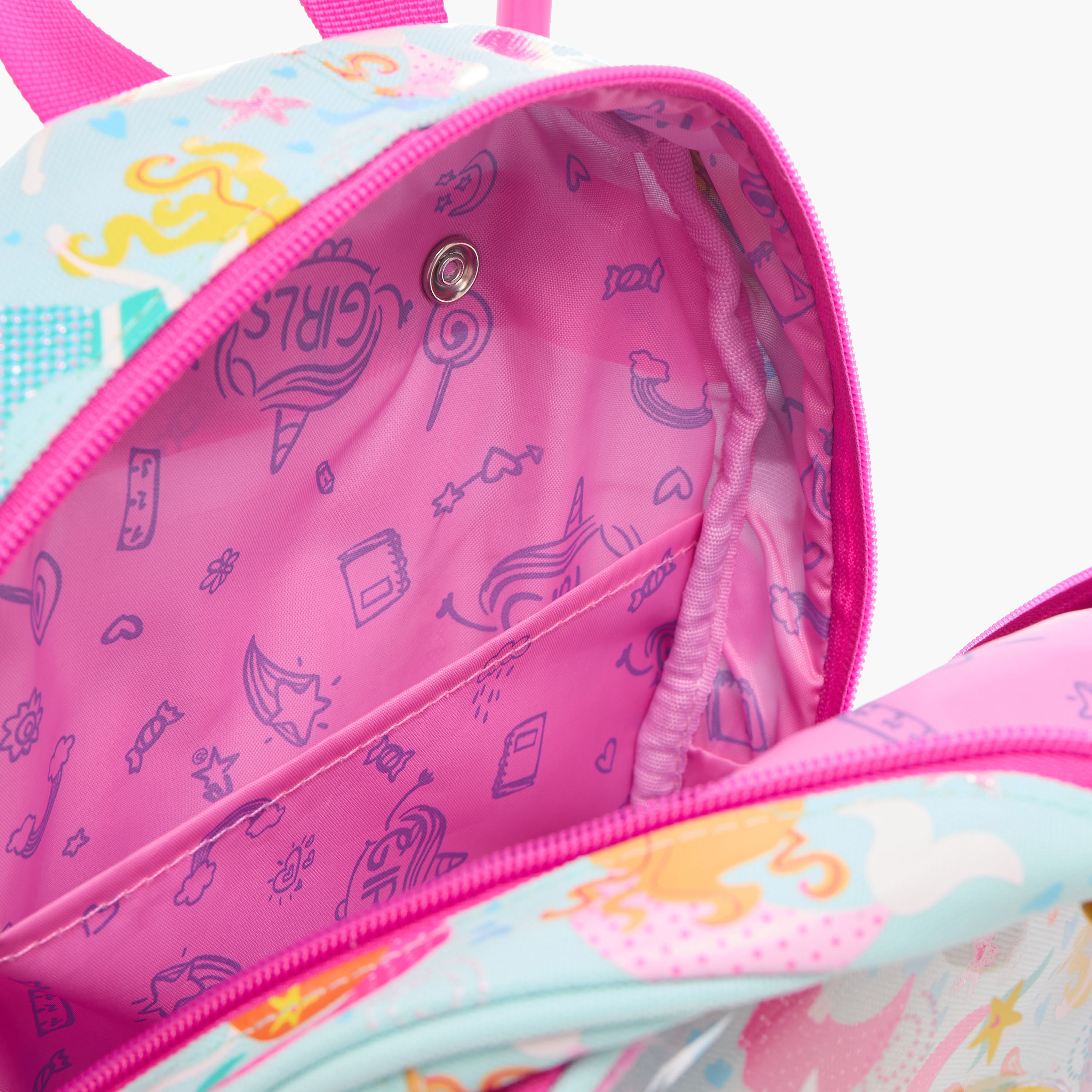 Skylar Mermaid Print 10-inch Trolley Bag with Retractable Handle - 24x13x27 cms-school-bagsandbackpacks-trolleybags-image-12