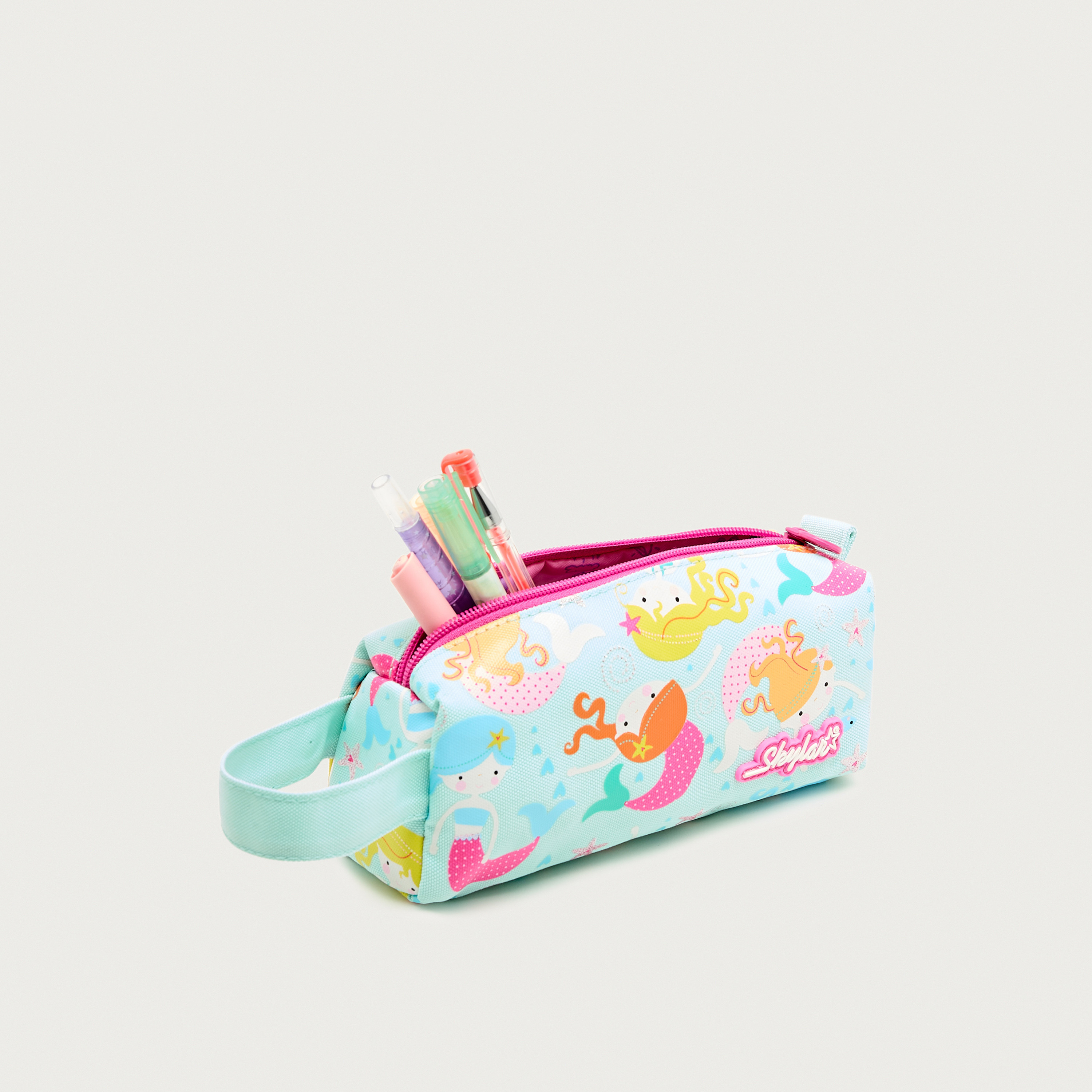 Skylar Mermaid Print Pencil Pouch with Sticker-school-stationery-pencilcases-image-5