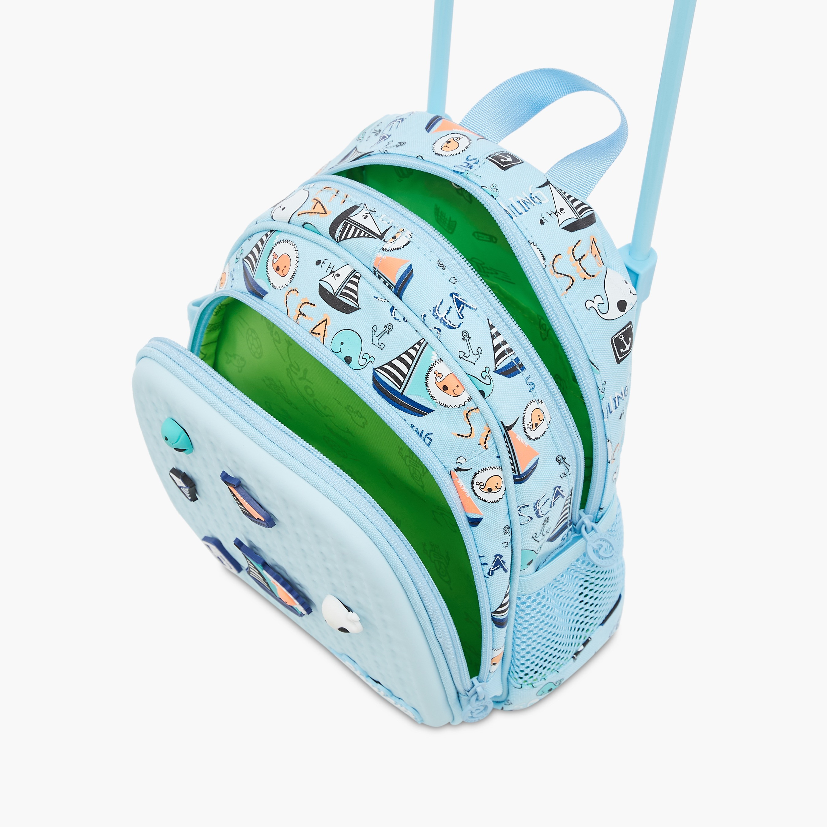 Skylar 10-inch Sea Print Trolley Backpack With Retractable Handle - 24x13x27 cms-school-bagsandbackpacks-trolleybags-image-12