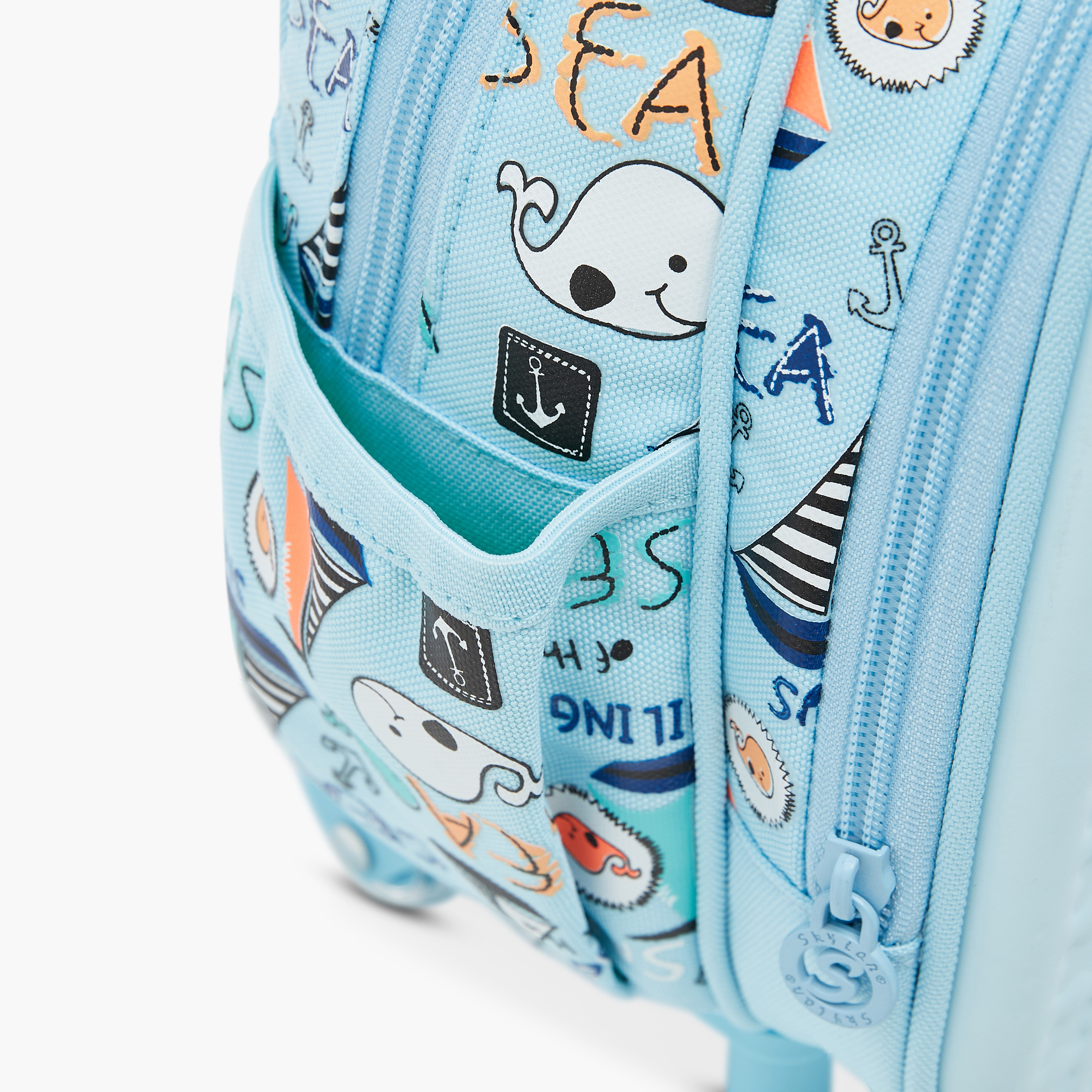 Skylar 10-inch Sea Print Trolley Backpack With Retractable Handle - 24x13x27 cms-school-bagsandbackpacks-trolleybags-image-8