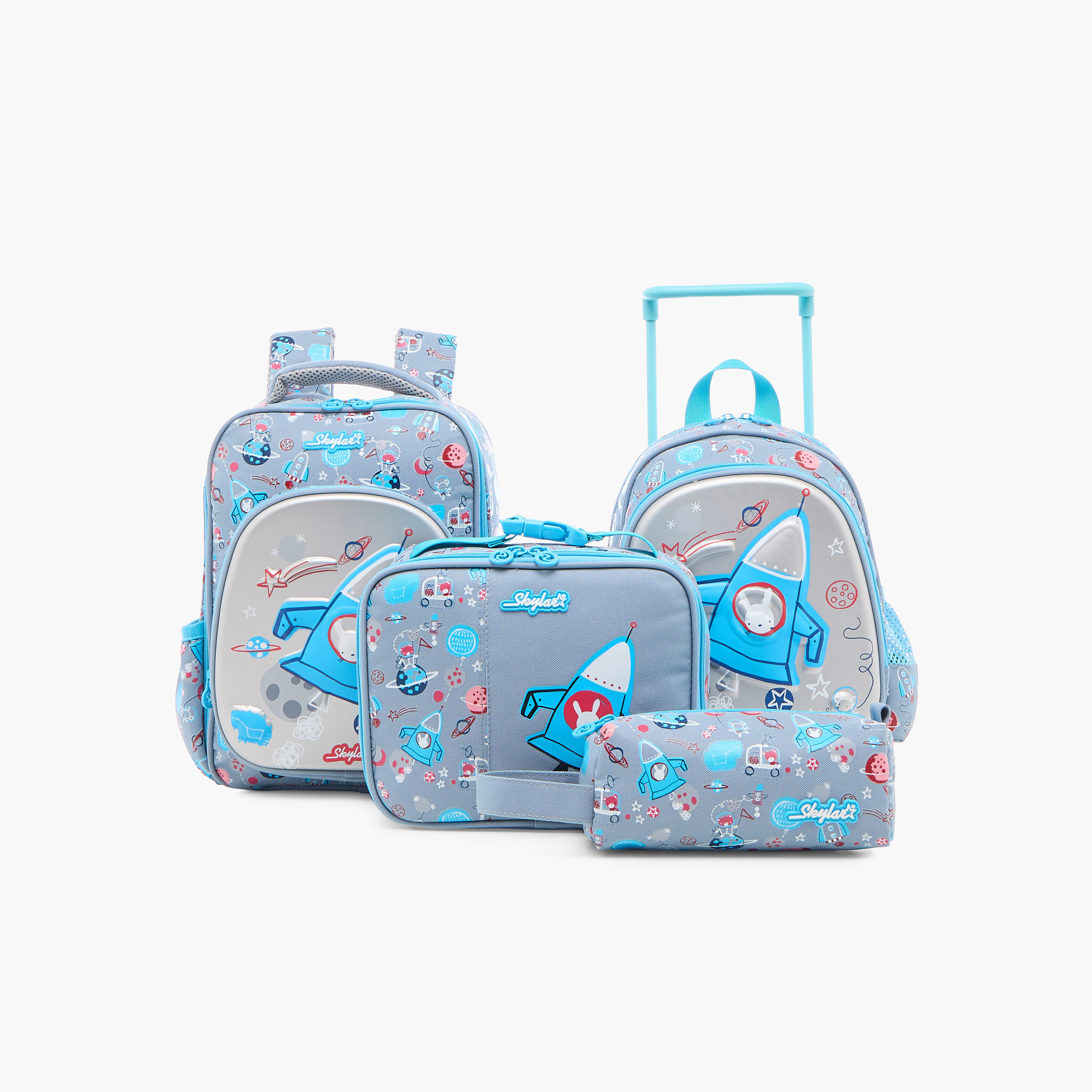 Skylar Space Print 10-inch Trolley Bag with Retractable Handle - 24x13x27 cms-school-bagsandbackpacks-trolleybags-image-13