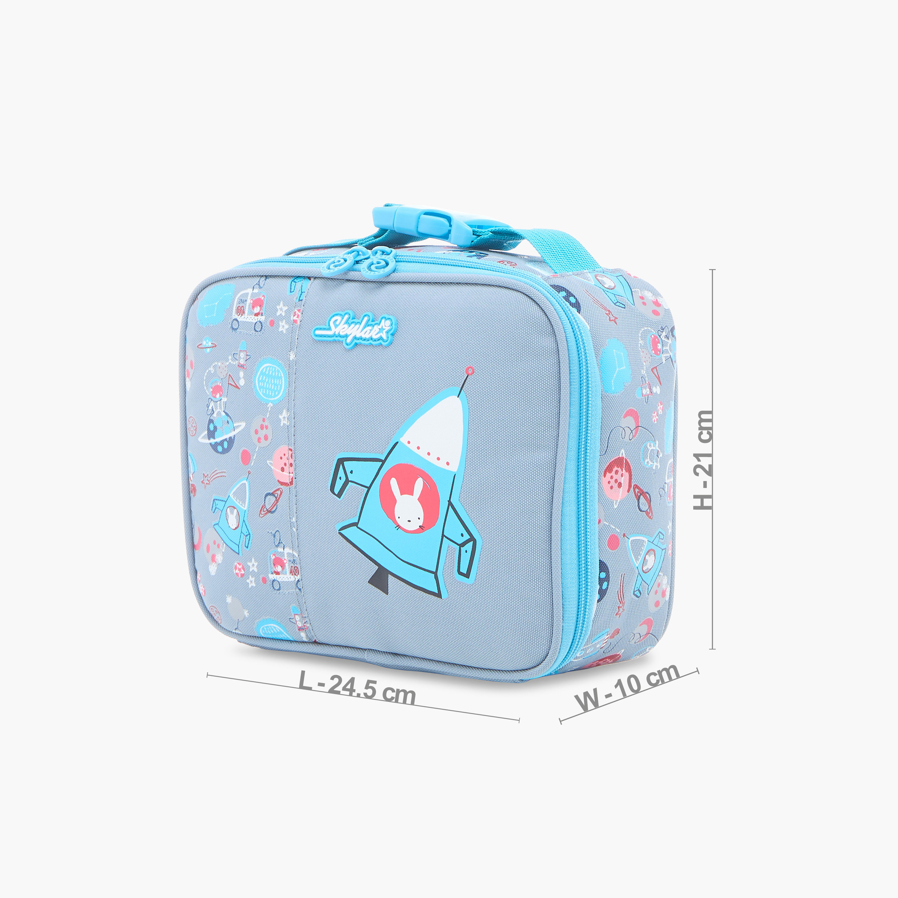 Skylar Printed Lunch Bag with Zip Closure and Top Handle-school-lunchessentials-lunchbags-image-2