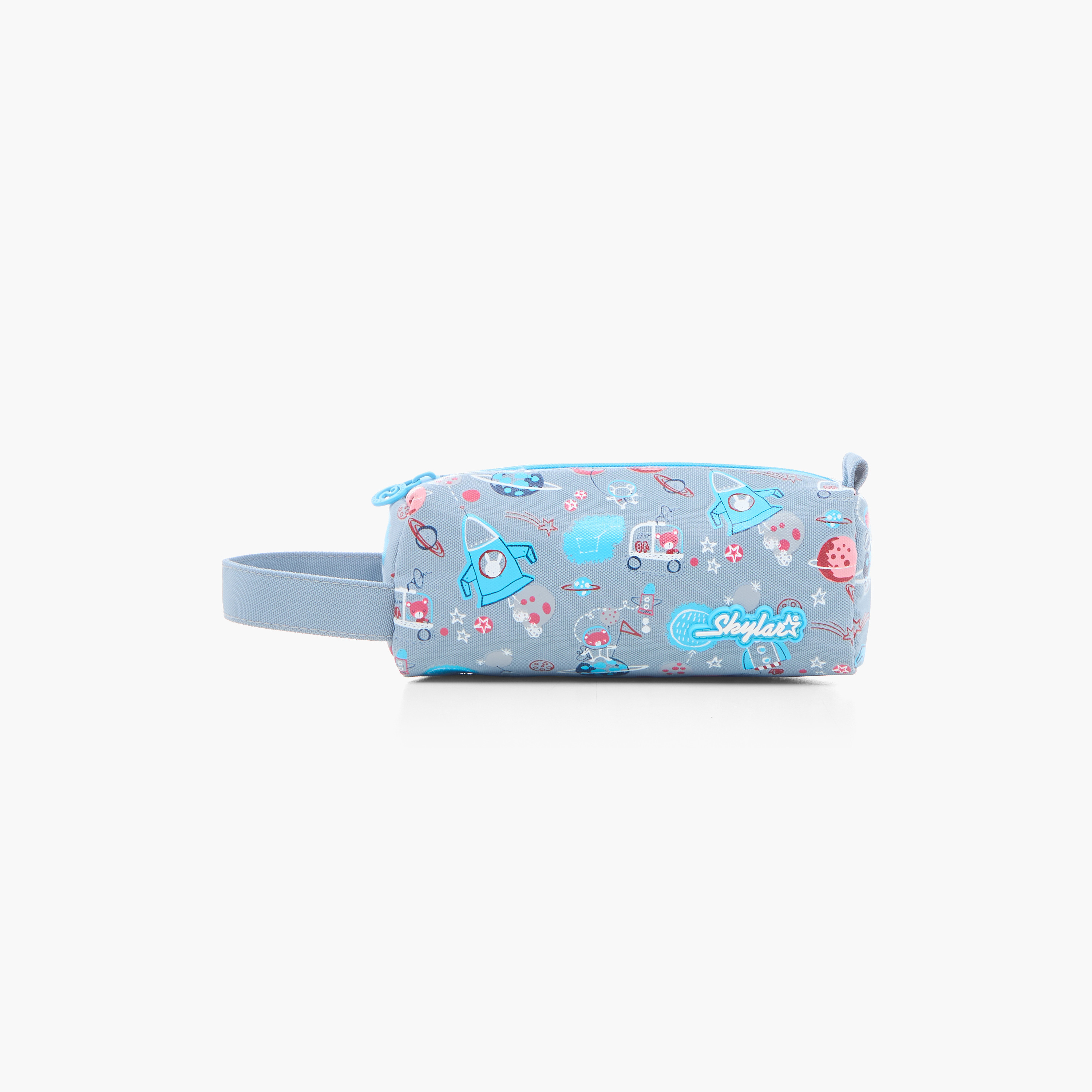 Skylar Space Print Pencil Pouch with Label Slot and Zip Closure-school-stationery-pencilcases-image-1