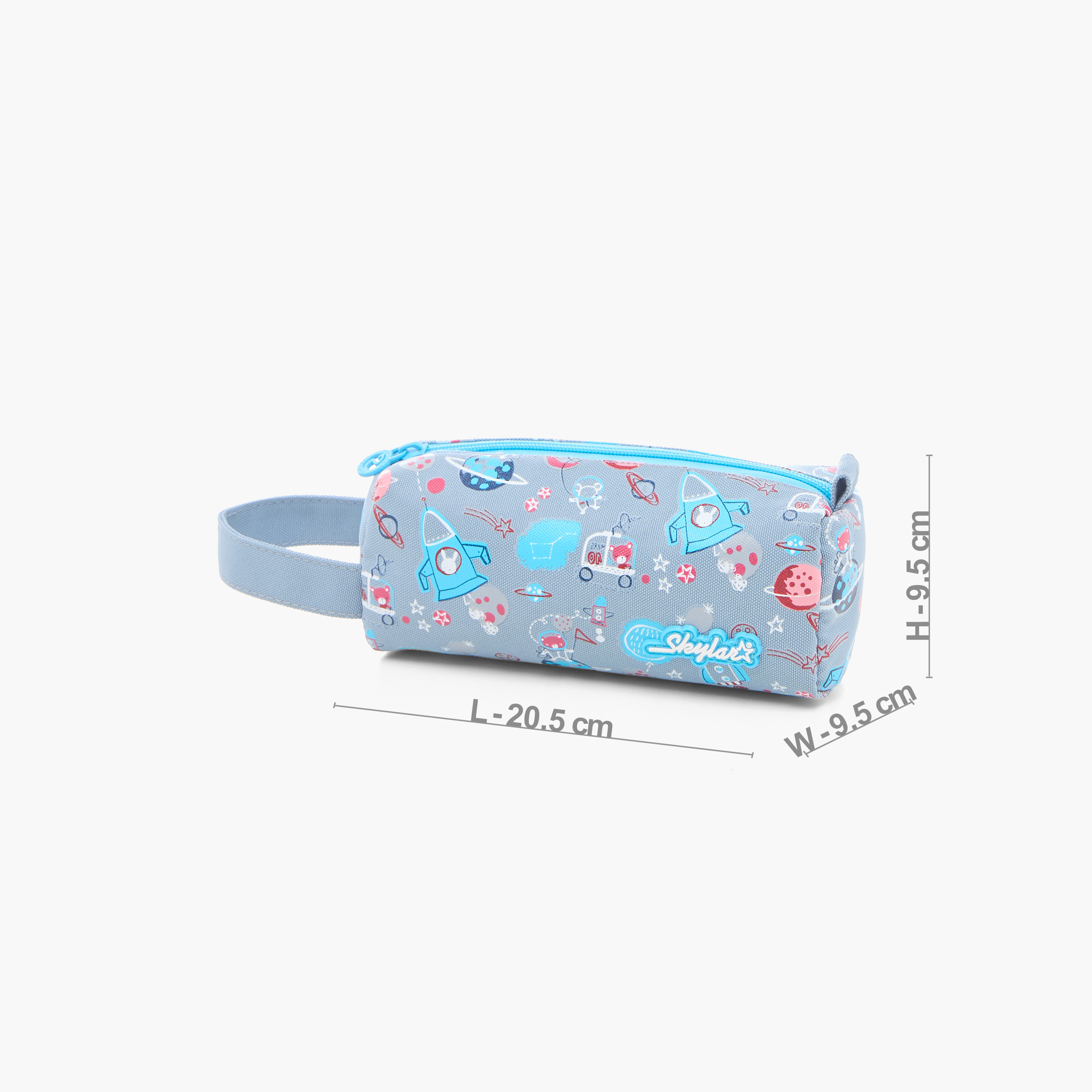 Skylar Space Print Pencil Pouch with Label Slot and Zip Closure-school-stationery-pencilcases-image-2