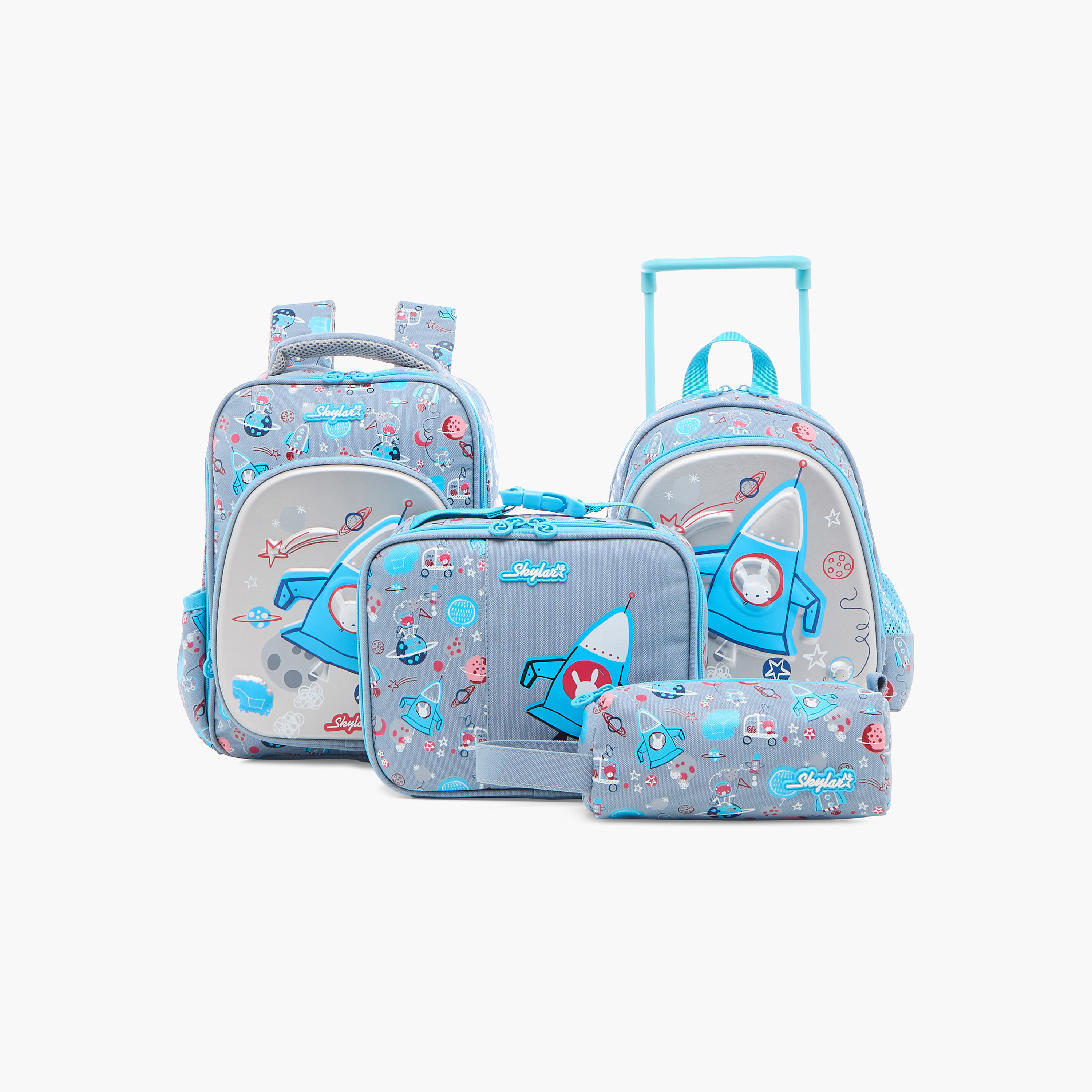 Skylar Space Print Pencil Pouch with Label Slot and Zip Closure-school-stationery-pencilcases-image-7