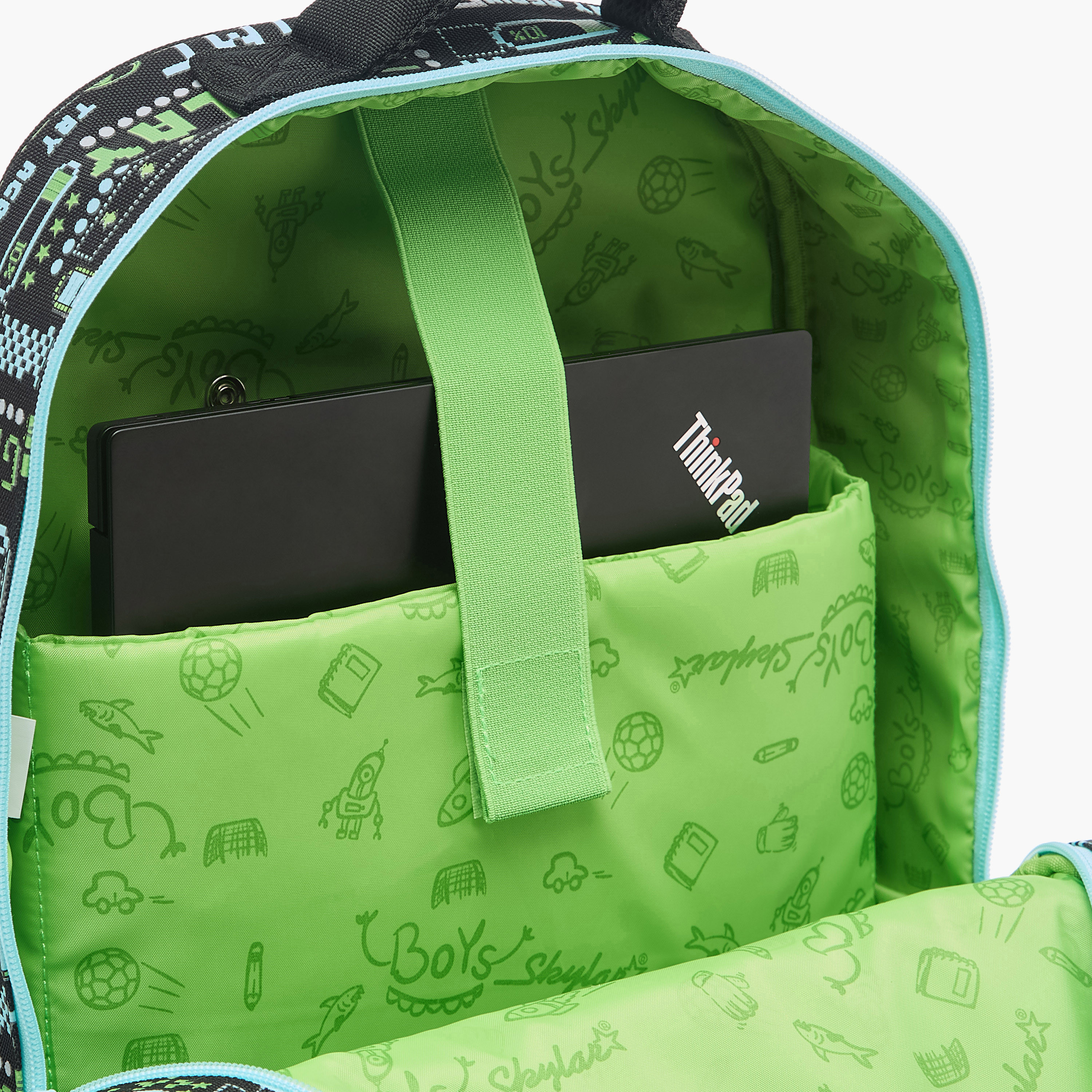 Skylar Game Print 17 inch Trolley Backpack with Retractable Handle - 31x18x43 cms-cpkids-backtoschool-schoolbagsandbackpacks-trolleybags-image-13