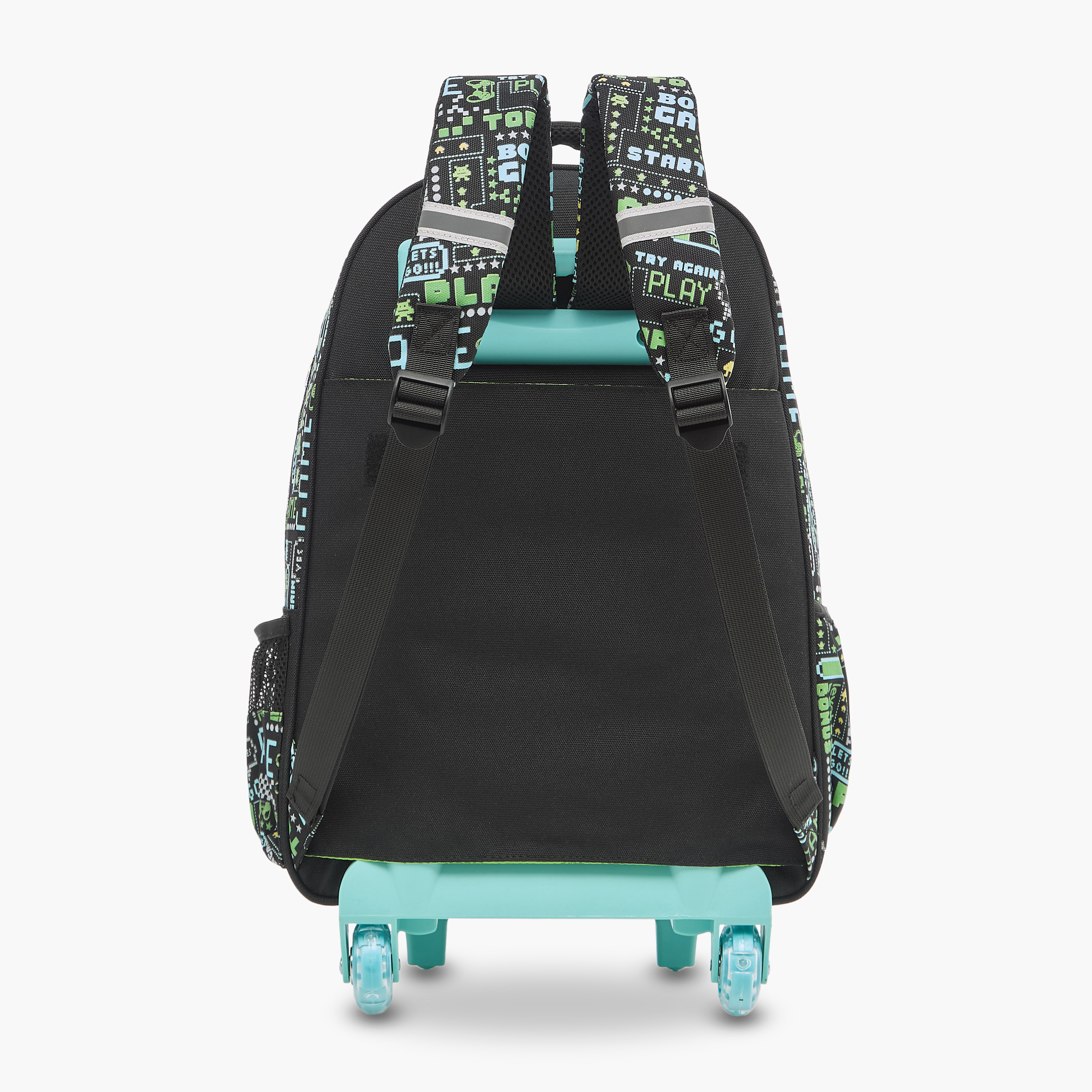 Skylar Game Print 17 inch Trolley Backpack with Retractable Handle - 31x18x43 cms-cpkids-backtoschool-schoolbagsandbackpacks-trolleybags-image-5