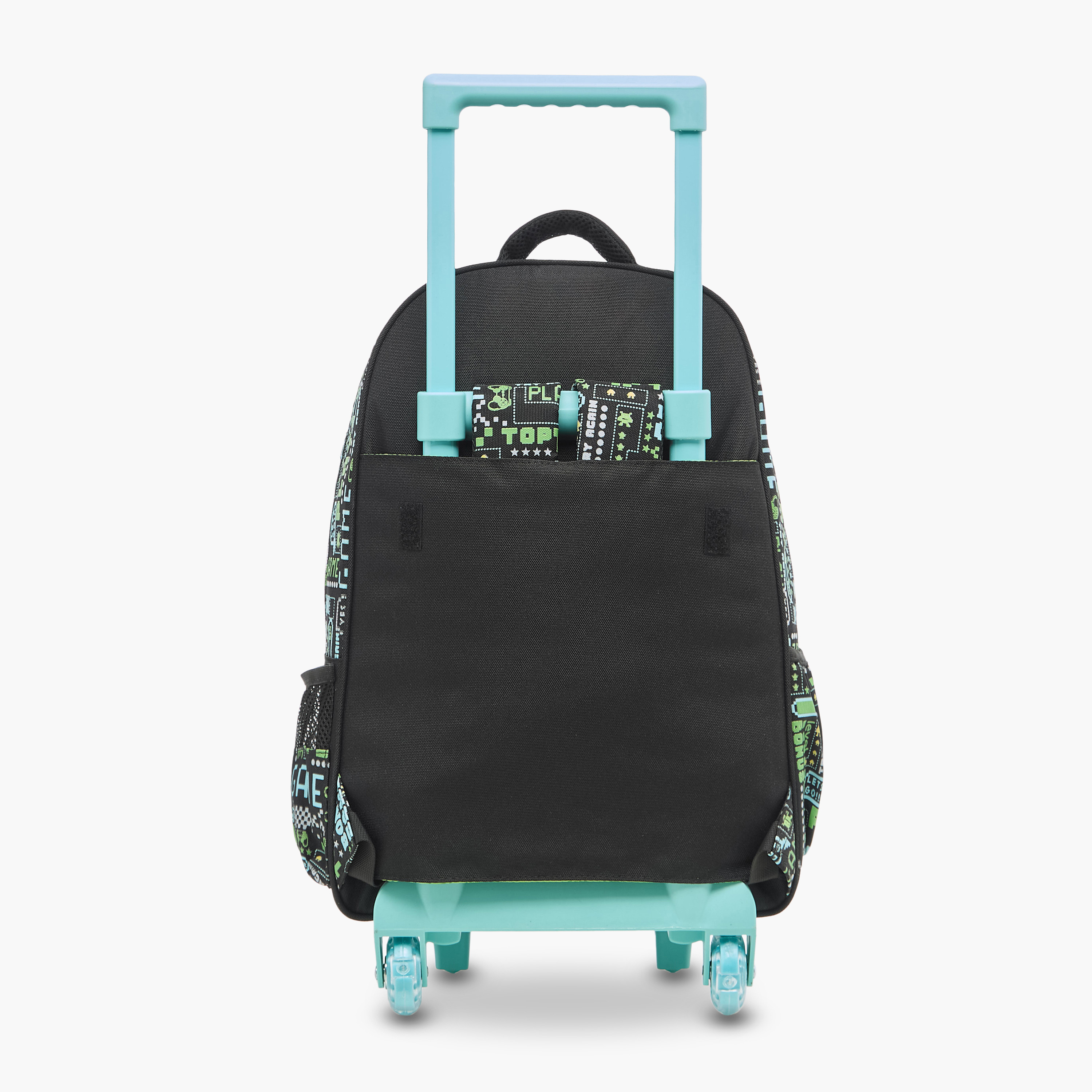 Skylar Game Print 17 inch Trolley Backpack with Retractable Handle - 31x18x43 cms-cpkids-backtoschool-schoolbagsandbackpacks-trolleybags-image-7