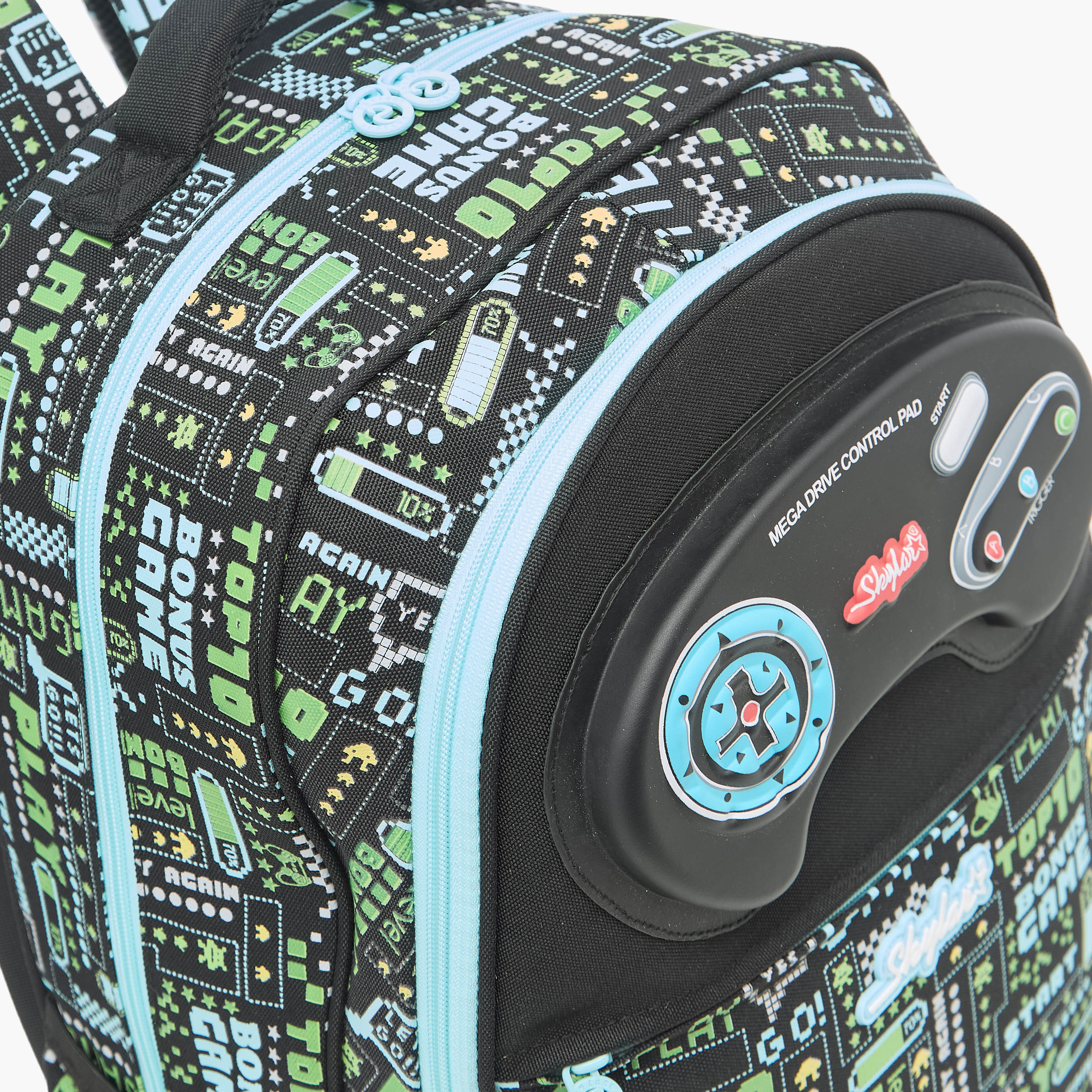 Skylar Game Print 17 inch Trolley Backpack with Retractable Handle - 31x18x43 cms-cpkids-backtoschool-schoolbagsandbackpacks-trolleybags-image-8