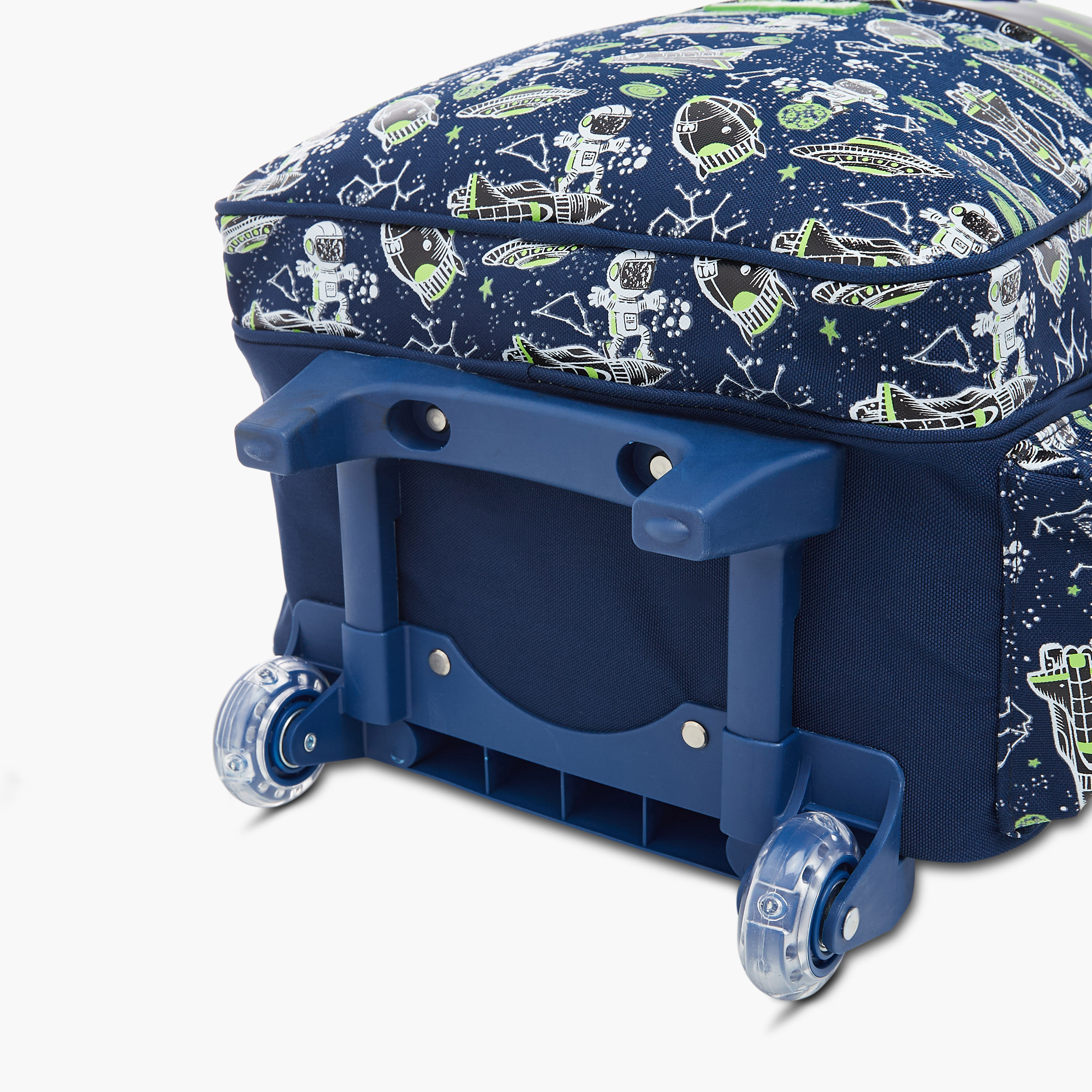 Skylar Glow in the Dark Space Print Trolley Backpack with Adjustable Straps - 17 inches-school-bagsandbackpacks-trolleybags-image-11