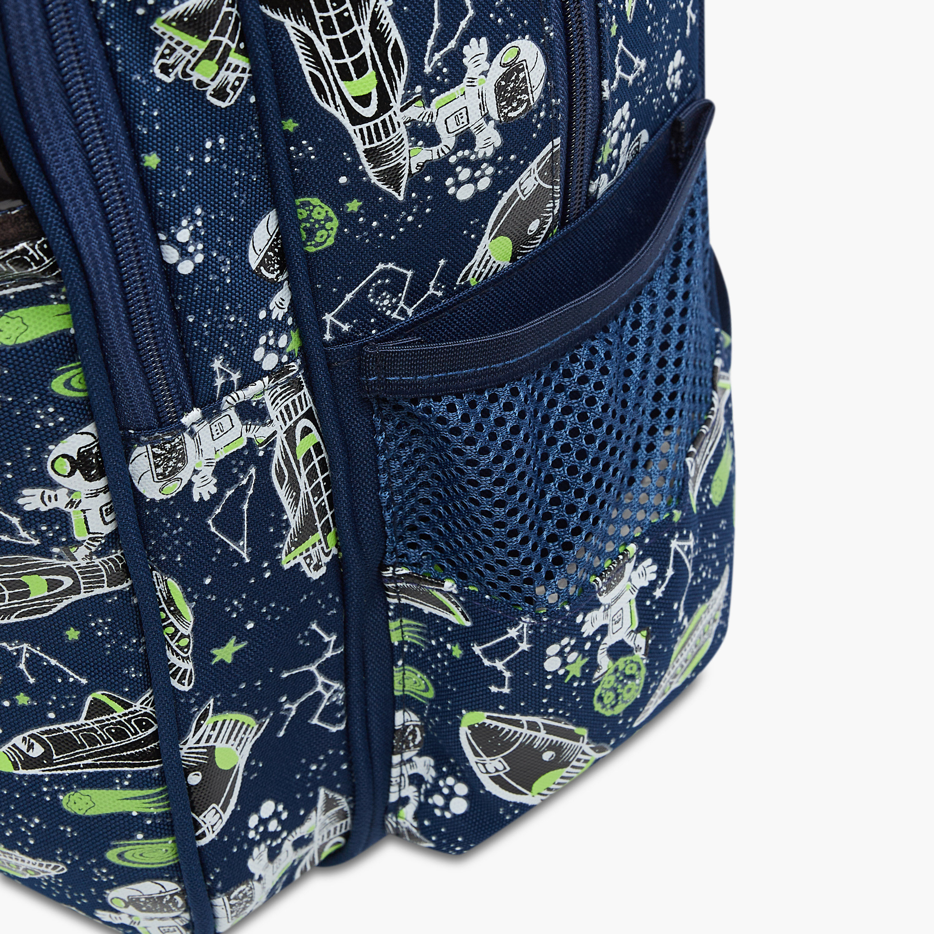 Skylar Glow in the Dark Space Print Trolley Backpack with Adjustable Straps - 17 inches-school-bagsandbackpacks-trolleybags-image-8