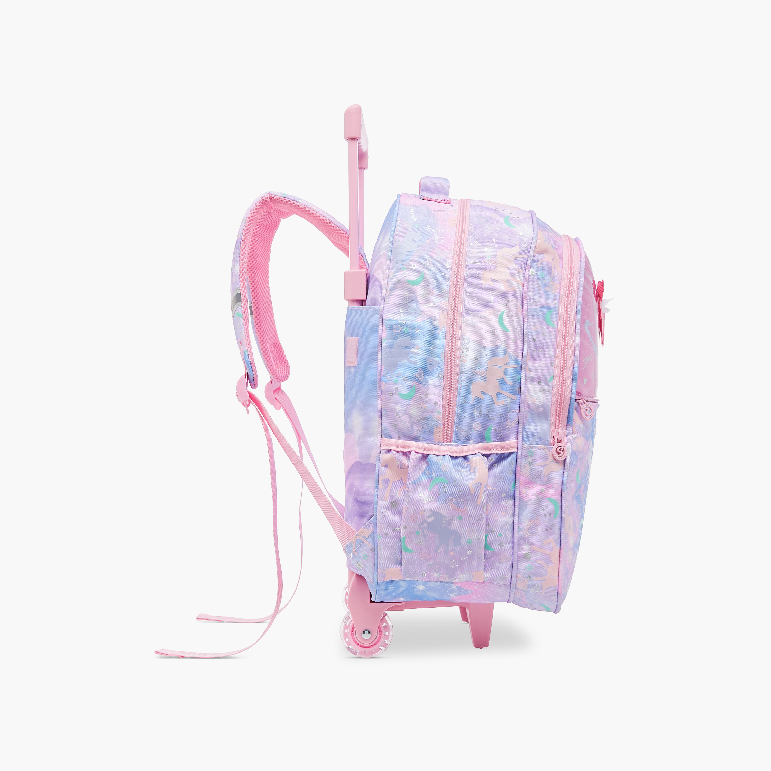 Skylar Unicorn Applique 17-Inch Trolley Backpack with Adjustable Straps - 31x18x43 cms-cpkids-backtoschool-schoolbagsandbackpacks-trolleybags-image-5