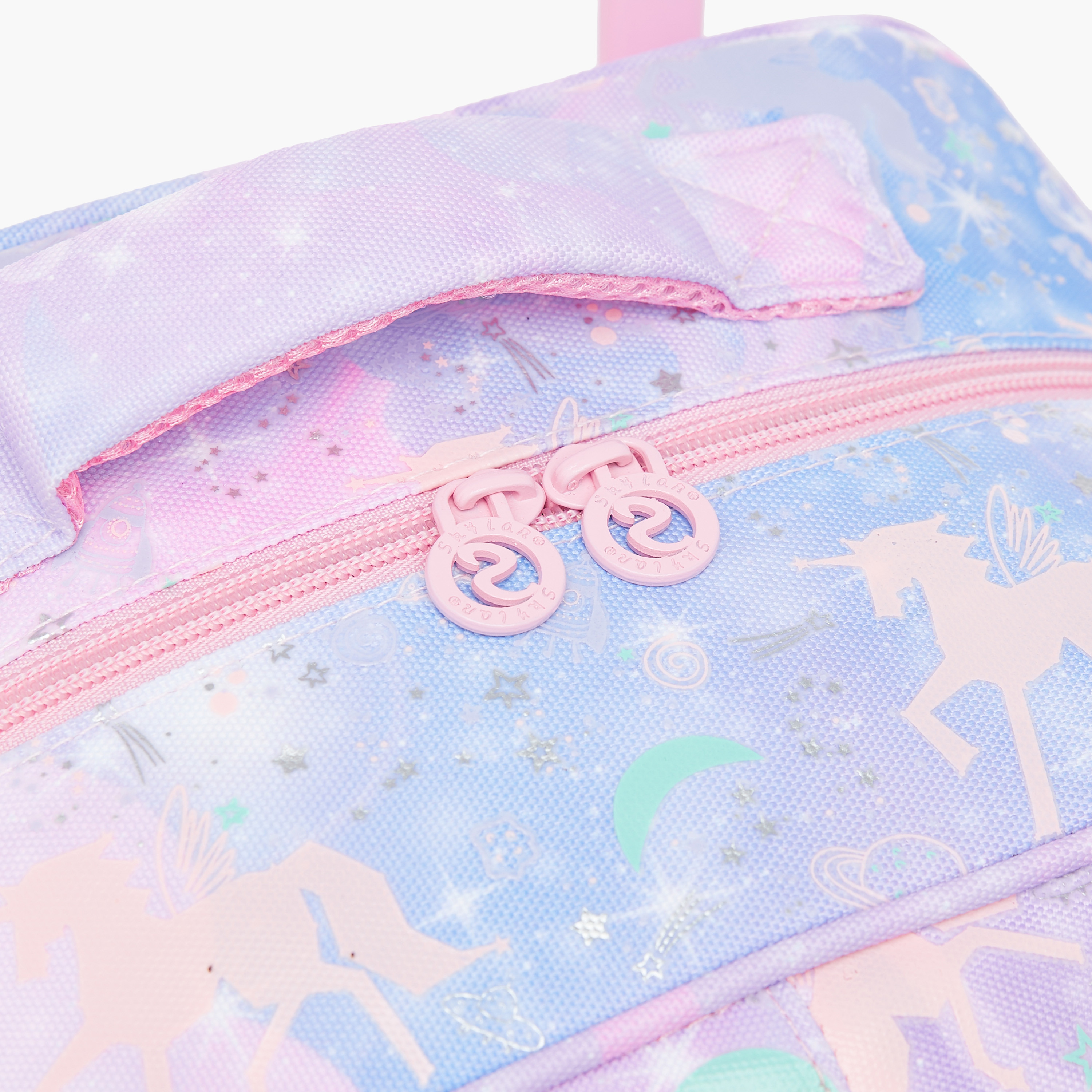 Skylar Unicorn Applique 17-Inch Trolley Backpack with Adjustable Straps - 31x18x43 cms-cpkids-backtoschool-schoolbagsandbackpacks-trolleybags-image-8