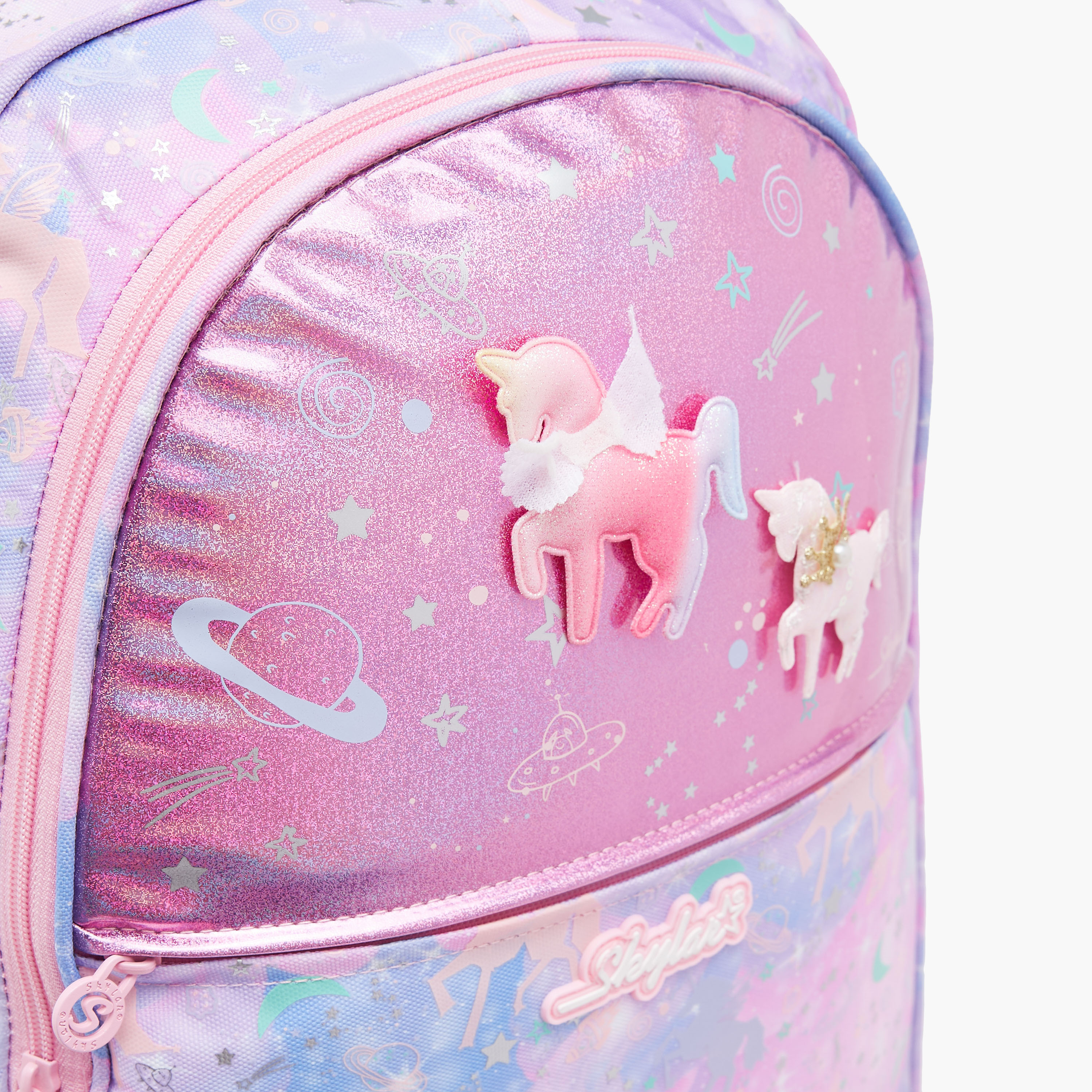 Skylar Unicorn Applique 17-Inch Trolley Backpack with Adjustable Straps - 31x18x43 cms-cpkids-backtoschool-schoolbagsandbackpacks-trolleybags-image-9