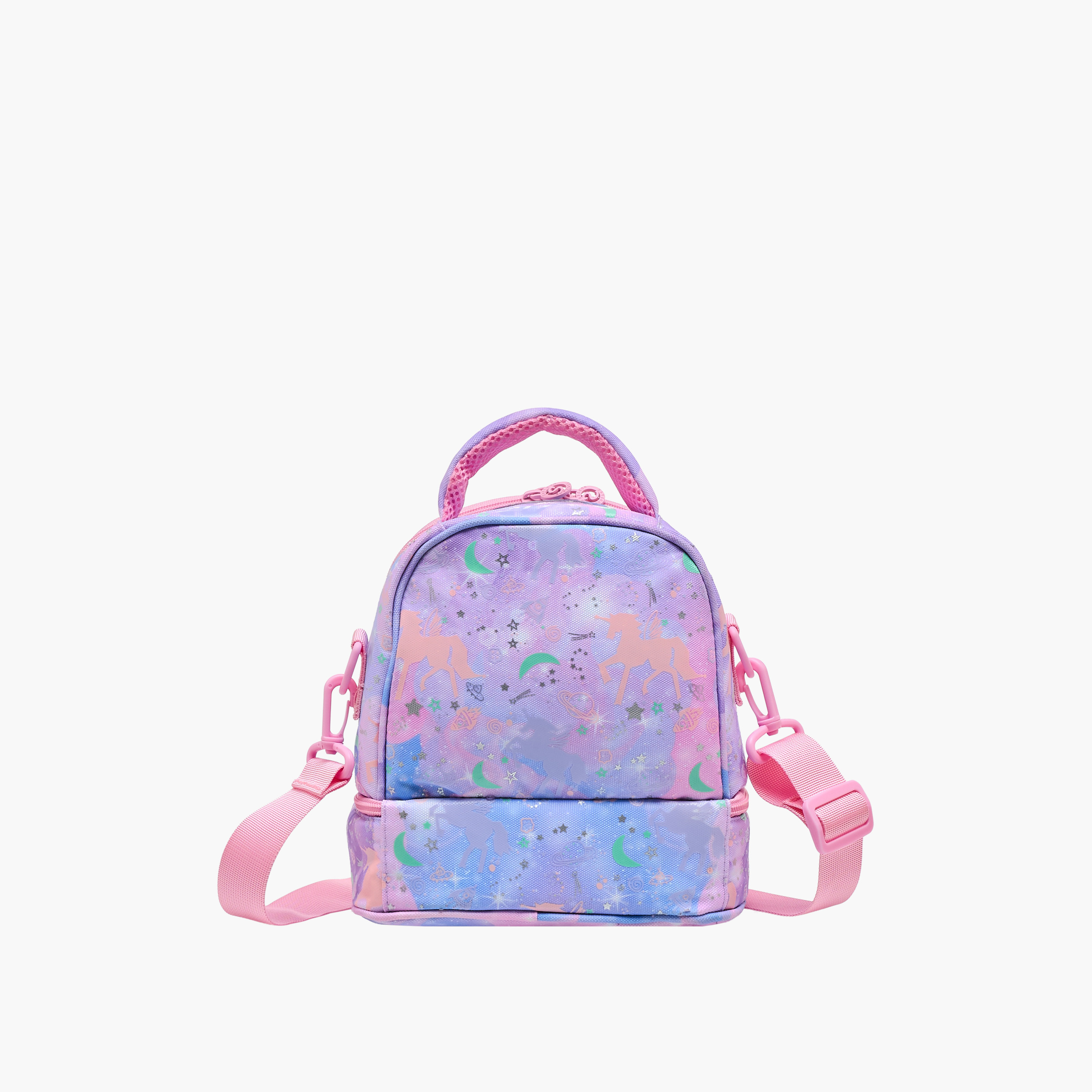 Skylar Unicorn Applique Lunch Bag with Zip Closure and Adjustable Straps-school-lunchessentials-lunchbags-image-3