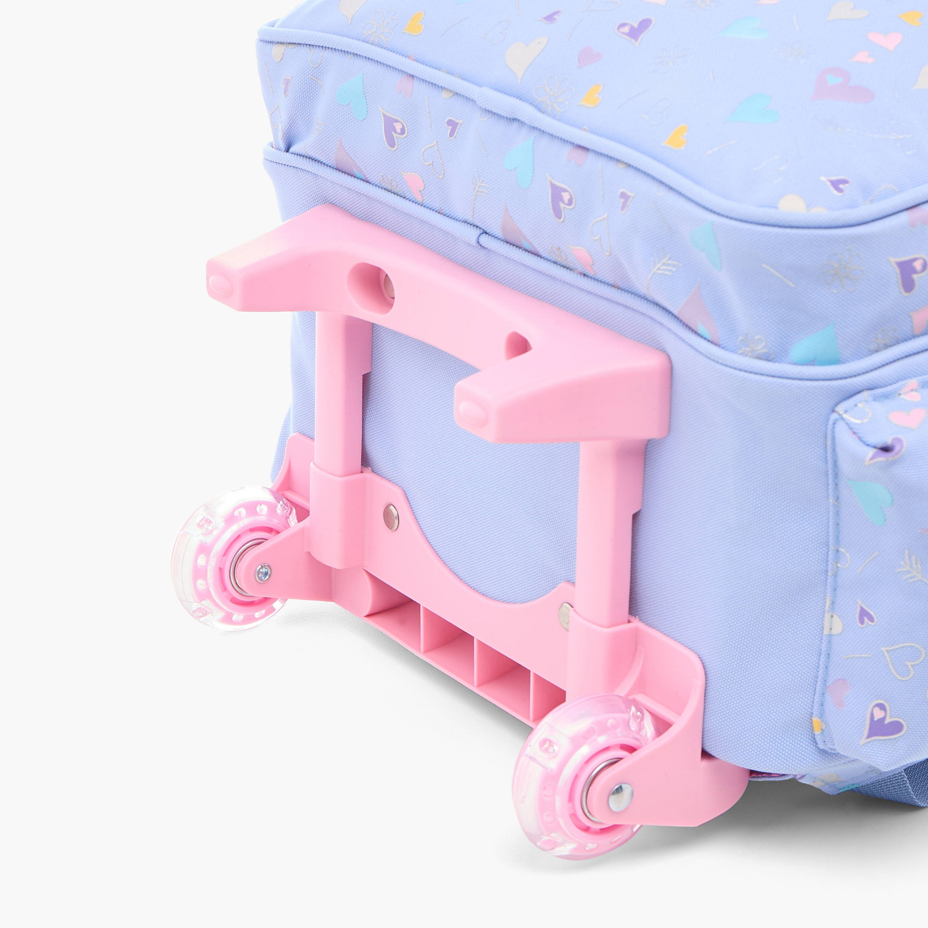 Skylar Heart Applique 17-Inch Trolley Backpack with Retractable Handle - 31x18x43 cms-school-bagsandbackpacks-trolleybags-image-10
