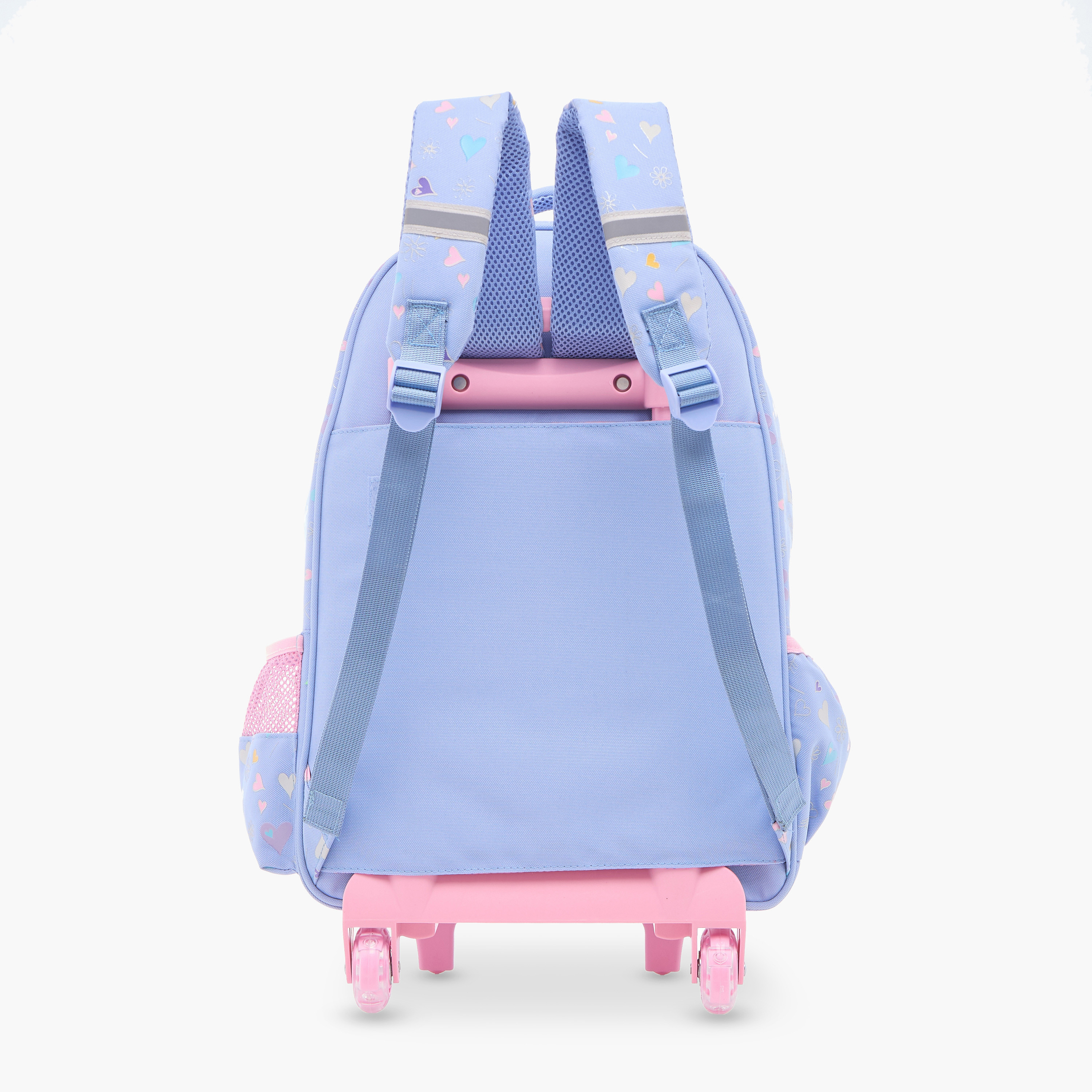 Skylar Heart Applique 17-Inch Trolley Backpack with Retractable Handle - 31x18x43 cms-school-bagsandbackpacks-trolleybags-image-7